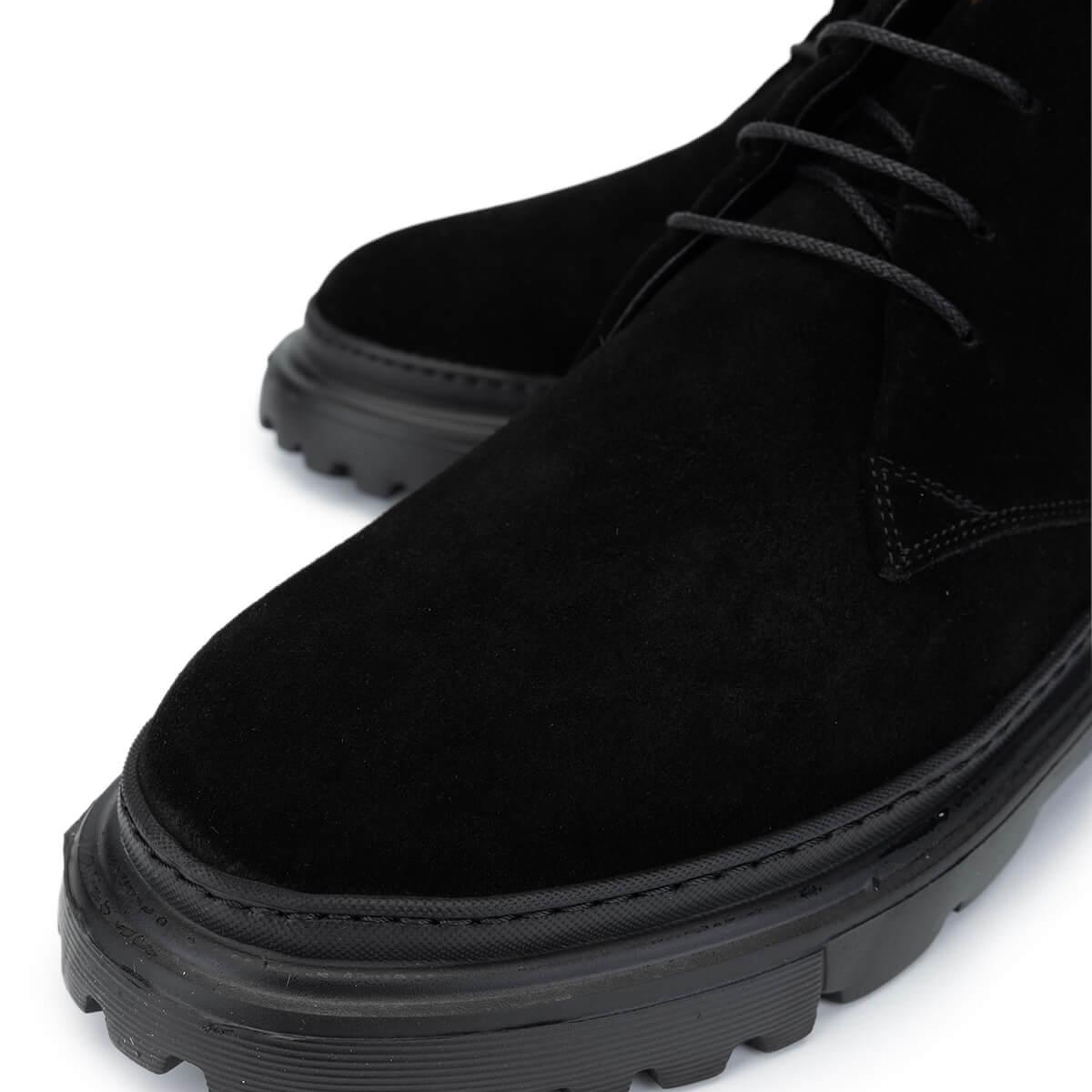 Tamer Tanca Erkek Hakiki Deri Siyah Süet Casual Bot