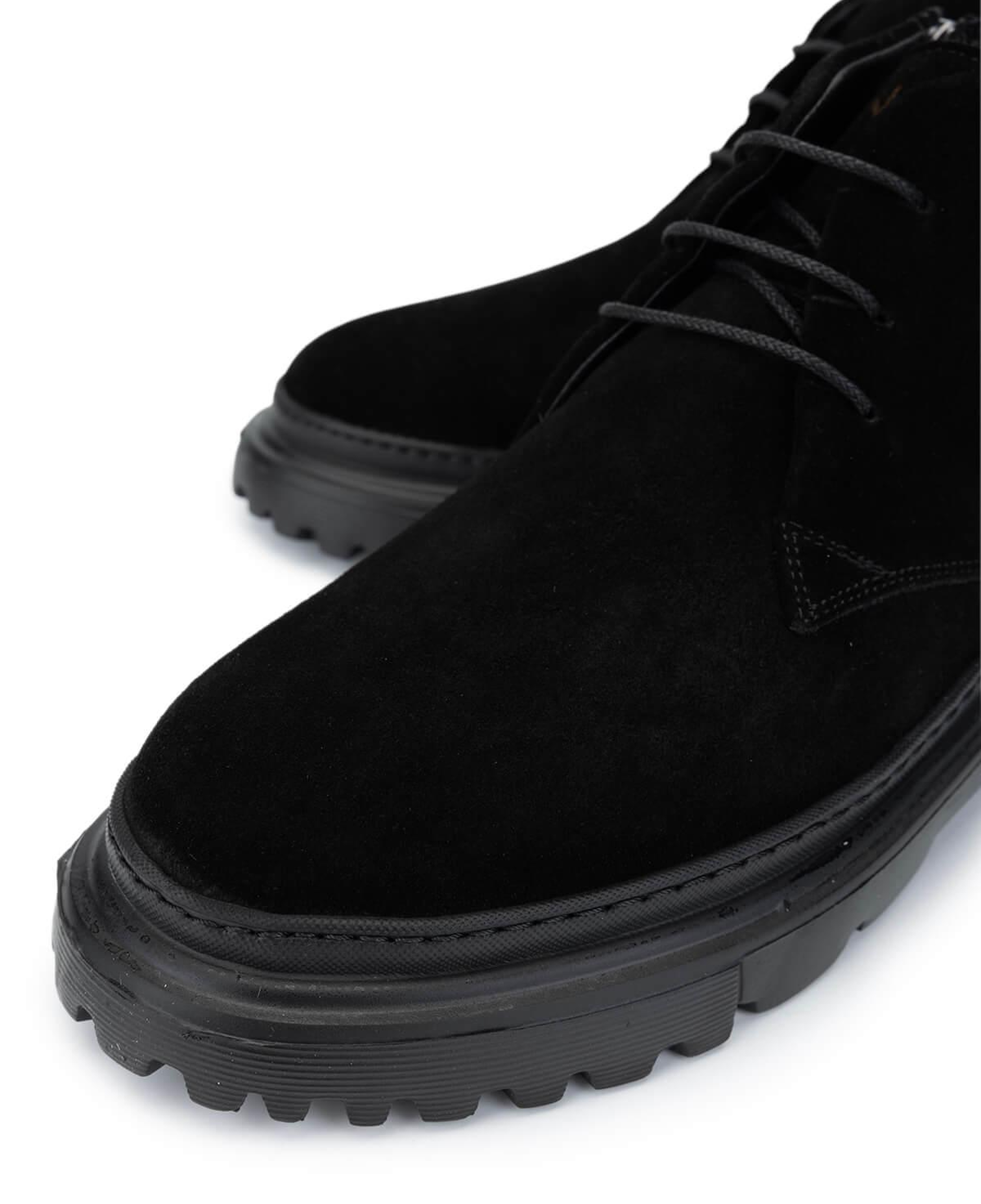 Tamer Tanca Erkek Hakiki Deri Siyah Süet Casual Bot