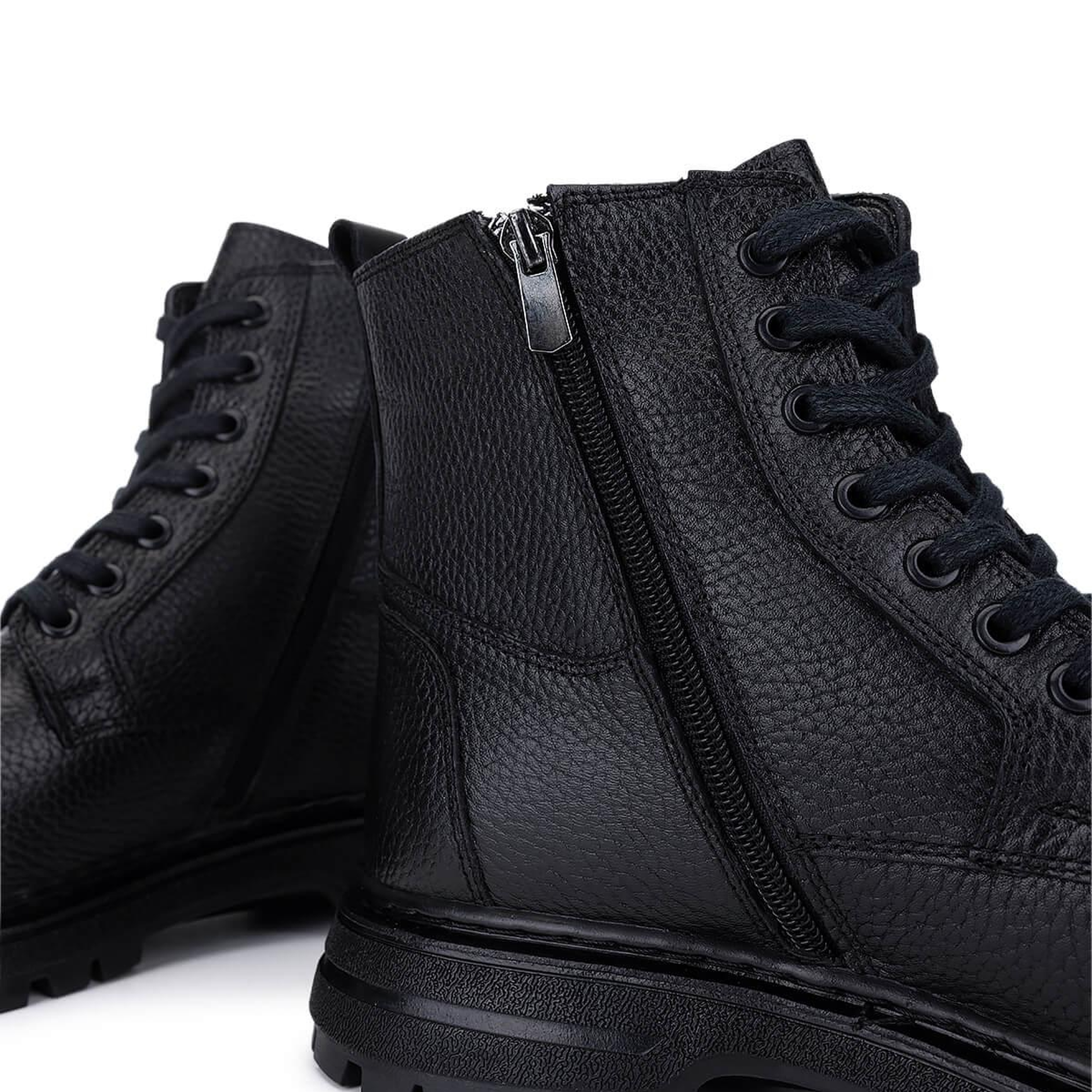 Tamer Tanca Erkek Hakiki Deri Siyah POSTAL Bot