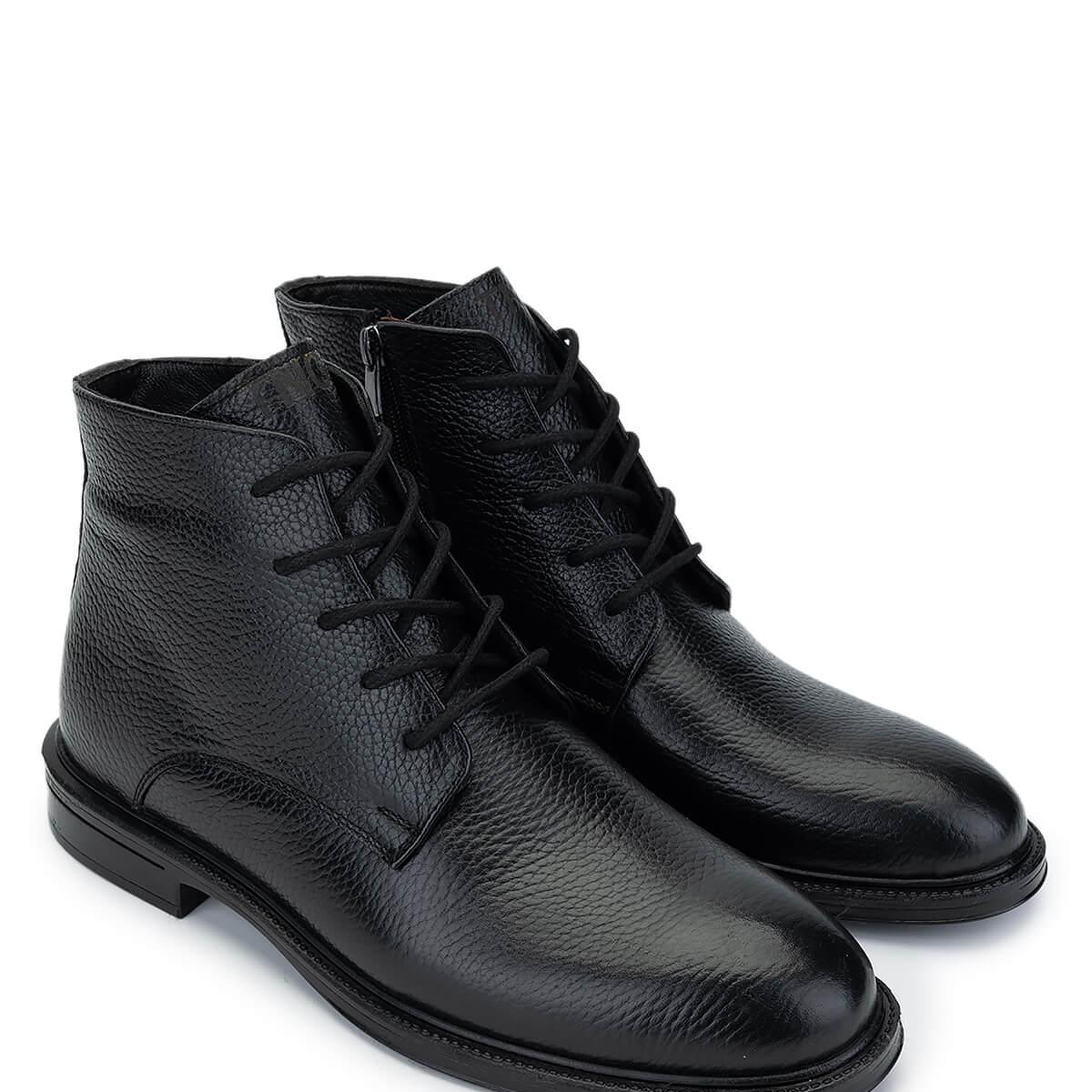 Tamer Tanca Erkek Hakiki Deri Siyah Floter Casual Bot