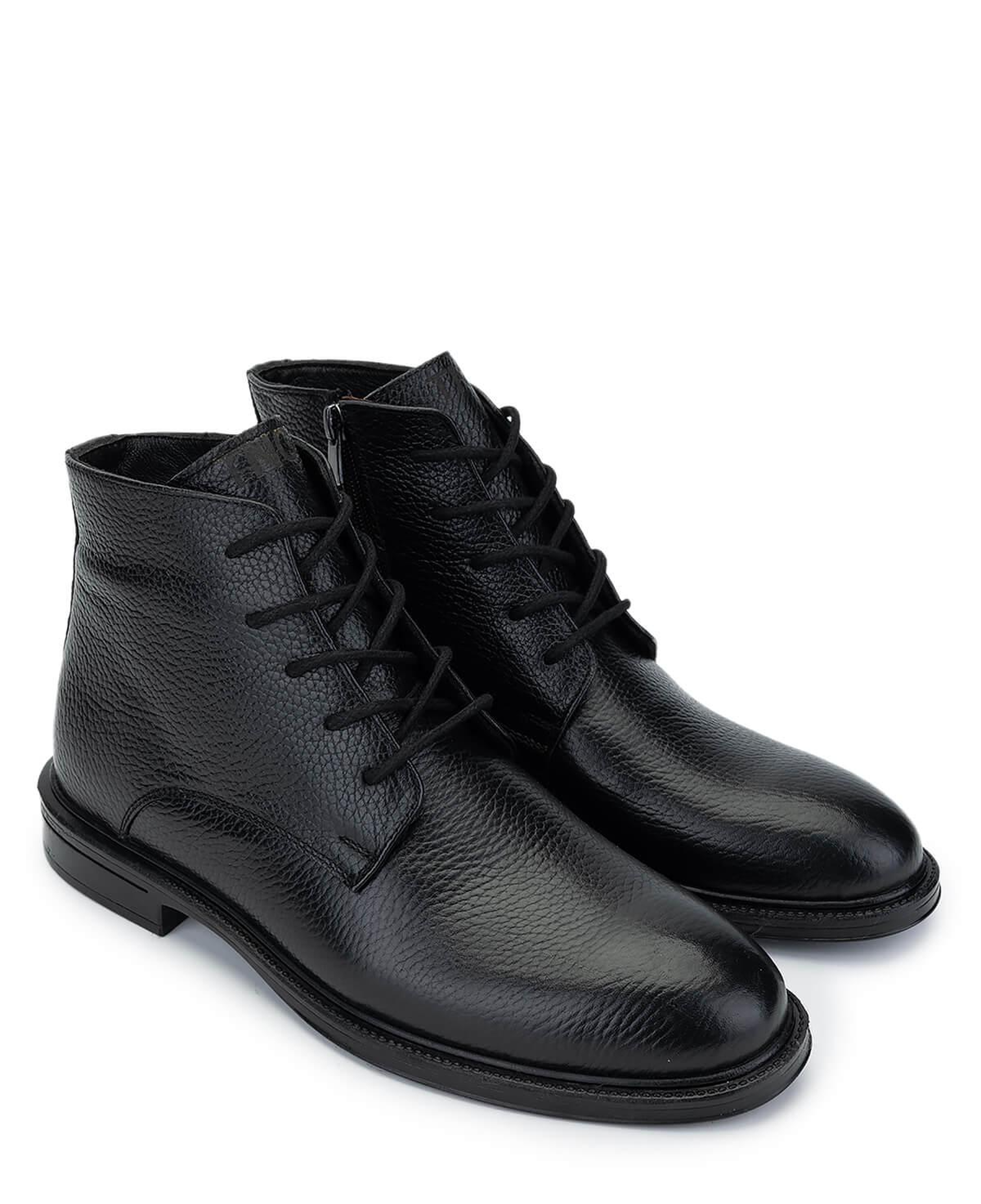 Tamer Tanca Erkek Hakiki Deri Siyah Floter Casual Bot