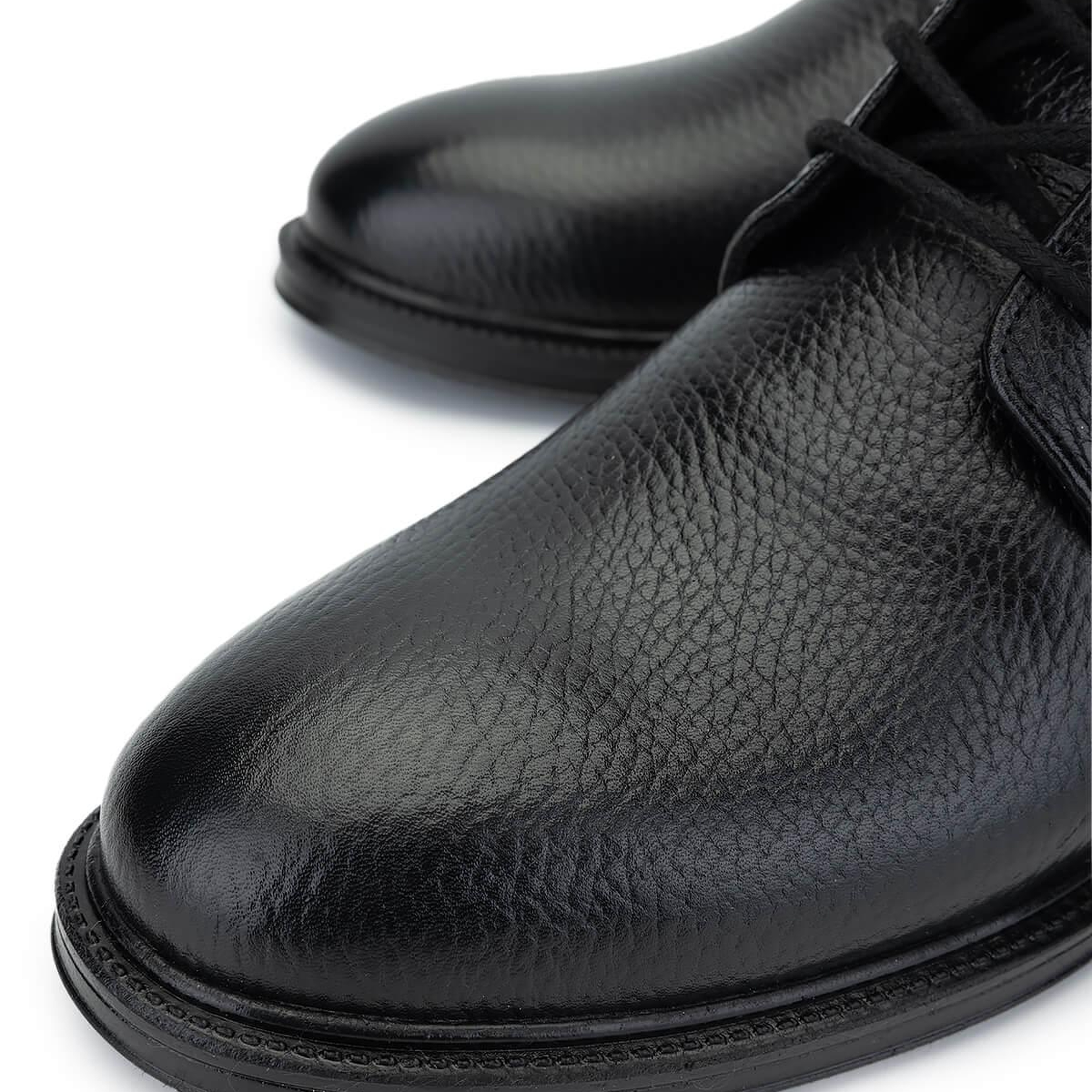 Tamer Tanca Erkek Hakiki Deri Siyah Floter Casual Bot