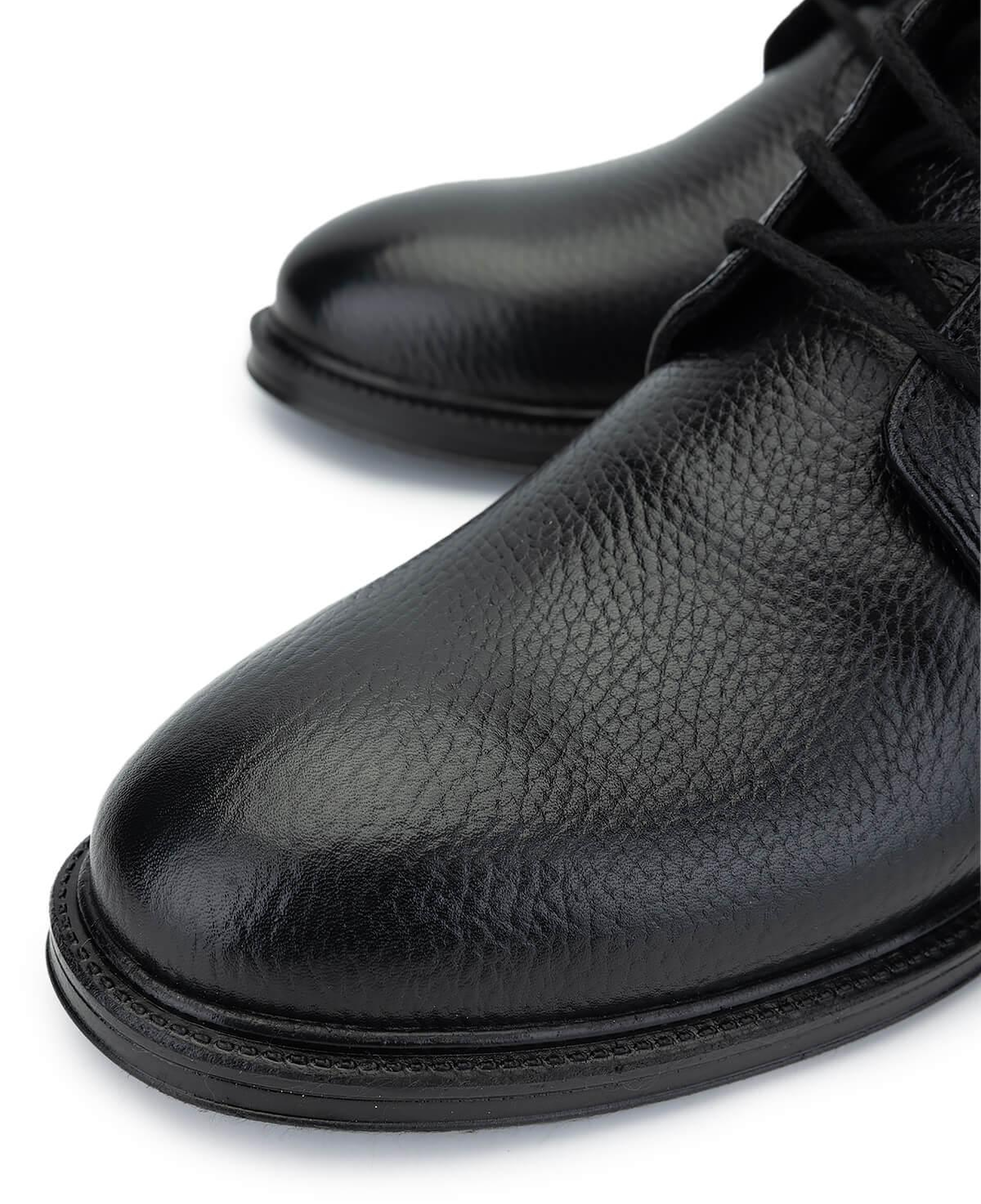 Tamer Tanca Erkek Hakiki Deri Siyah Floter Casual Bot