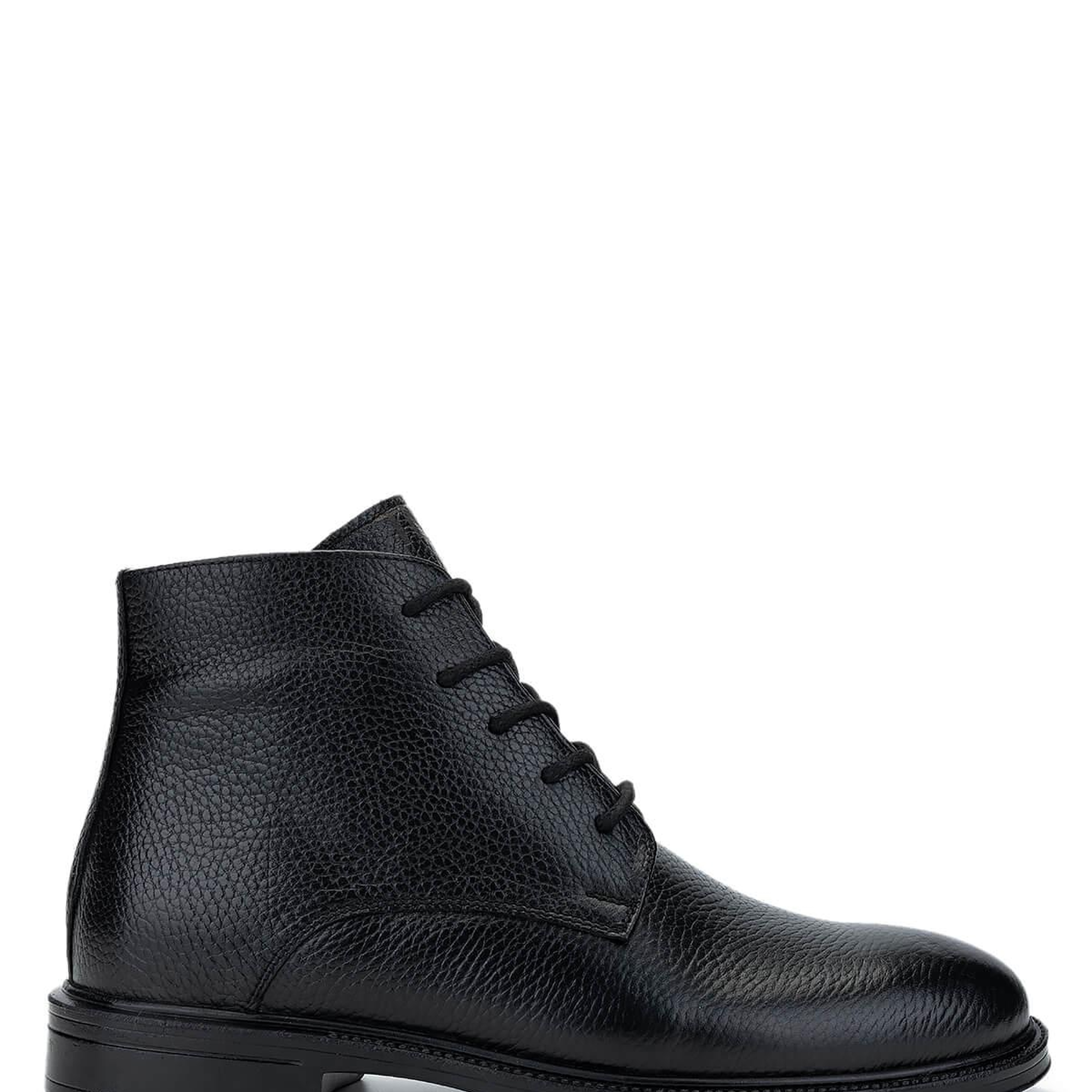 Tamer Tanca Erkek Hakiki Deri Siyah Floter Casual Bot