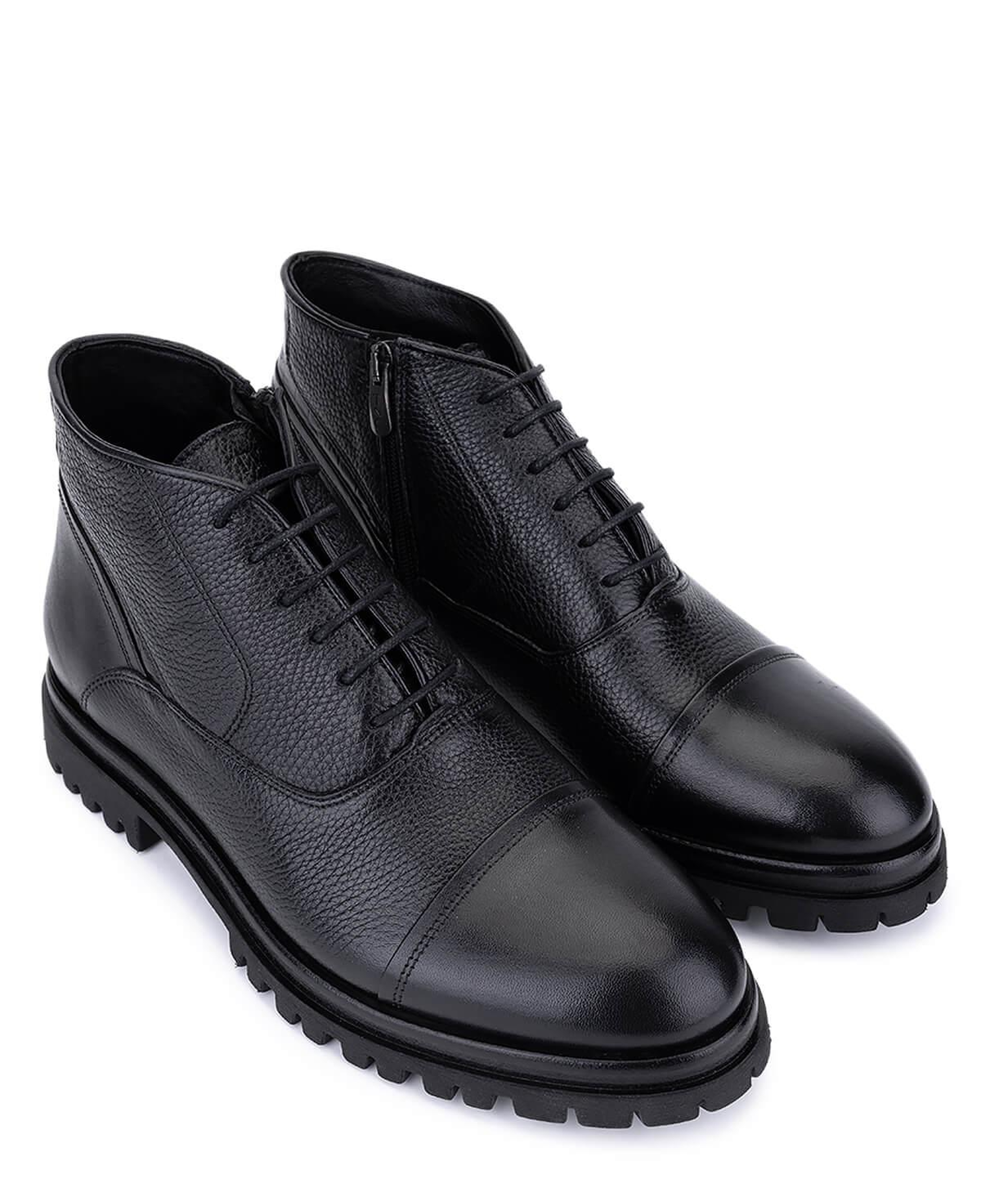 Tamer Tanca Erkek Hakiki Deri Siyah Deri Klasik Bot