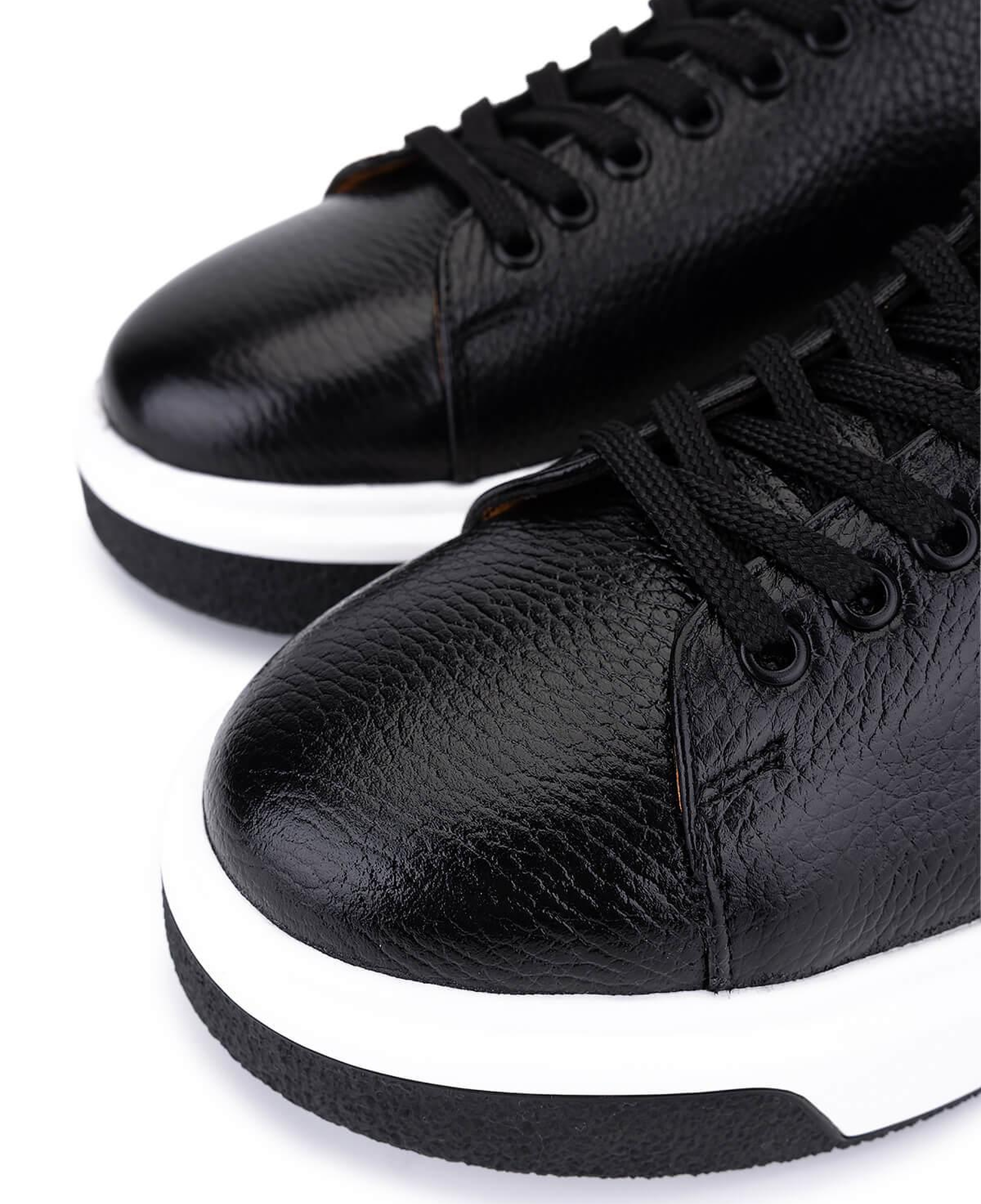 Tamer Tanca Erkek Hakiki Deri Siyah Sneakers & Spor Ayakkabı