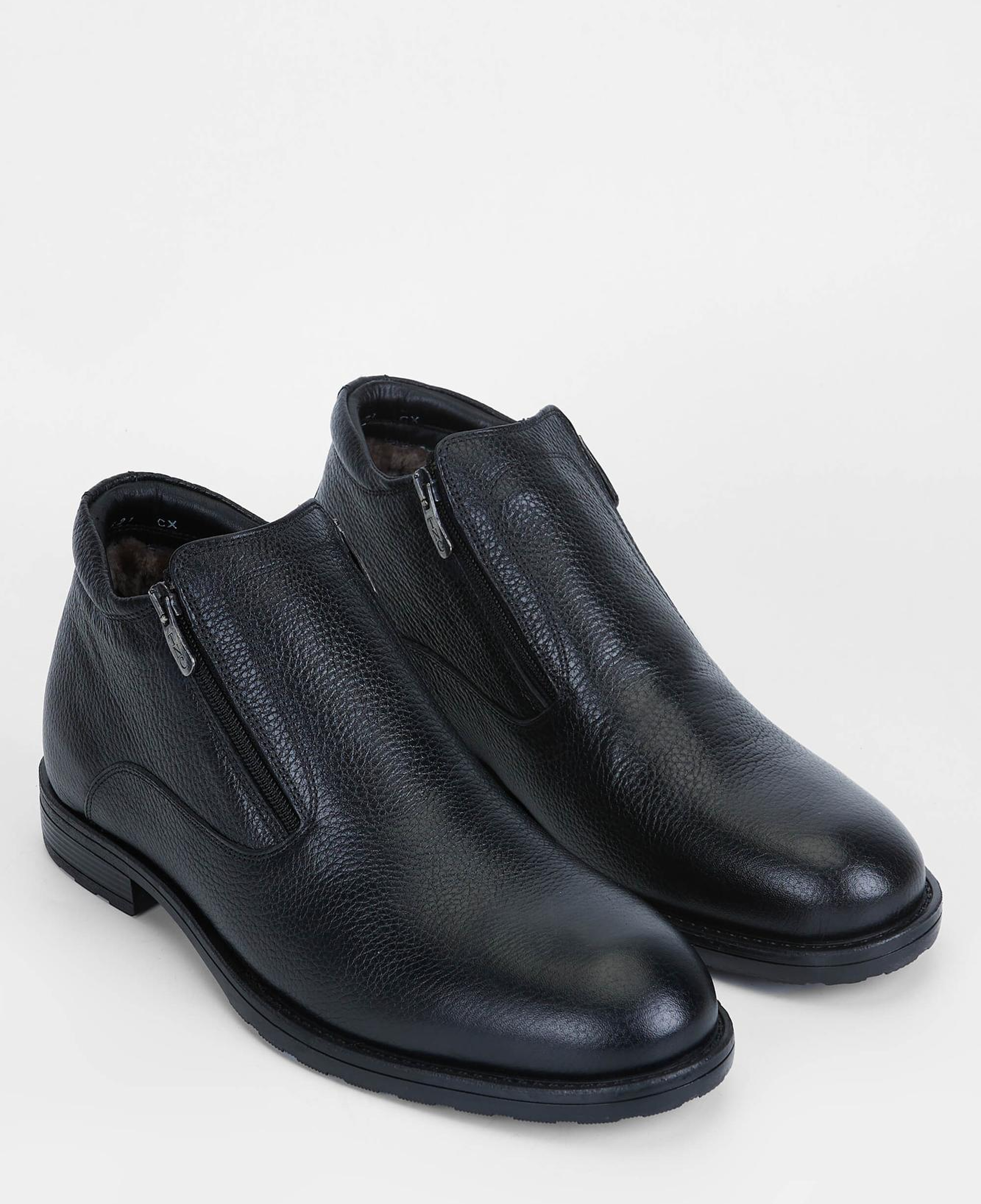 Tamer Tanca Erkek Hakiki Deri Siyah Floter Klasik Bot