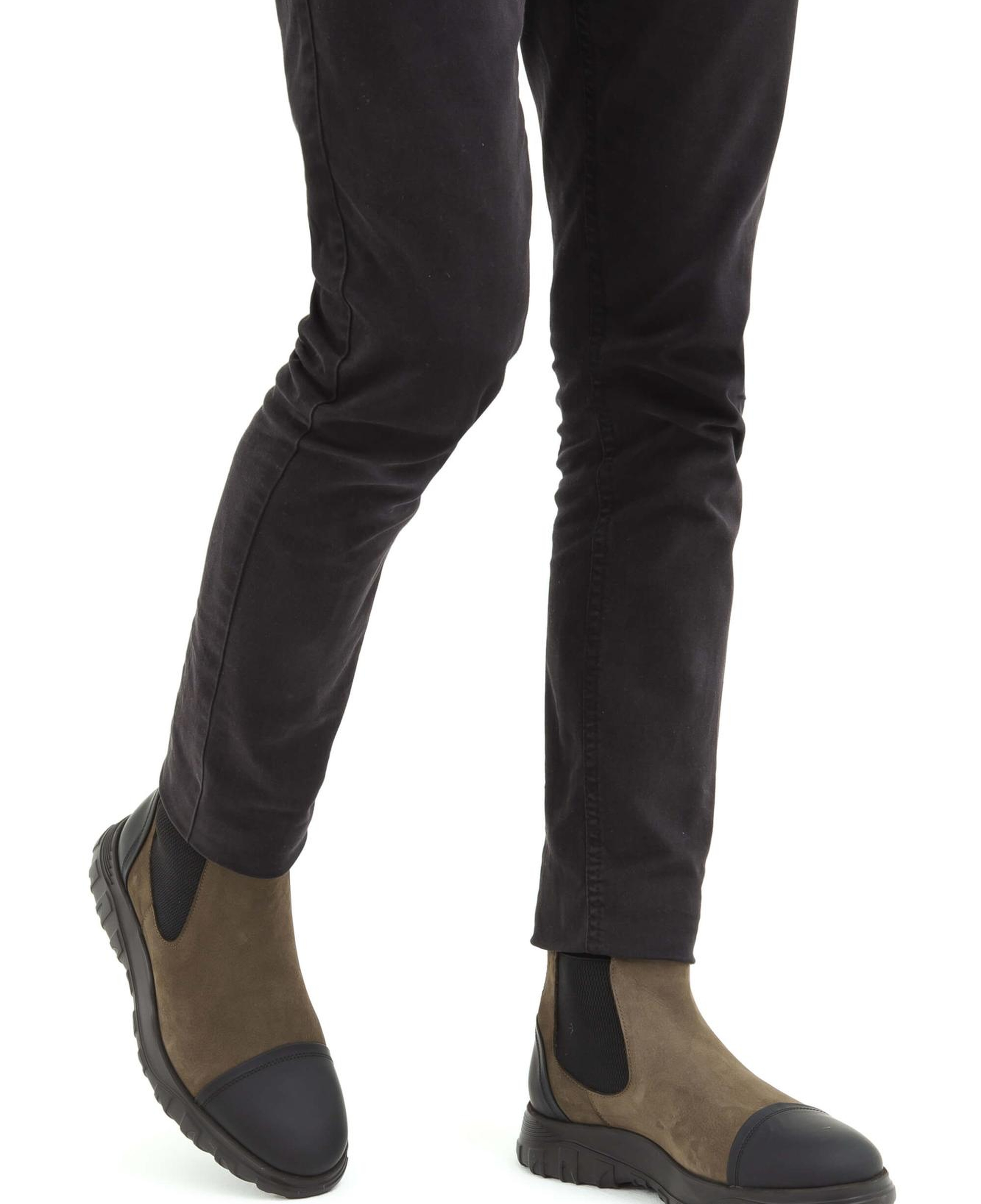 Tamer Tanca Erkek Hakiki Deri Haki Süet Casual Bot