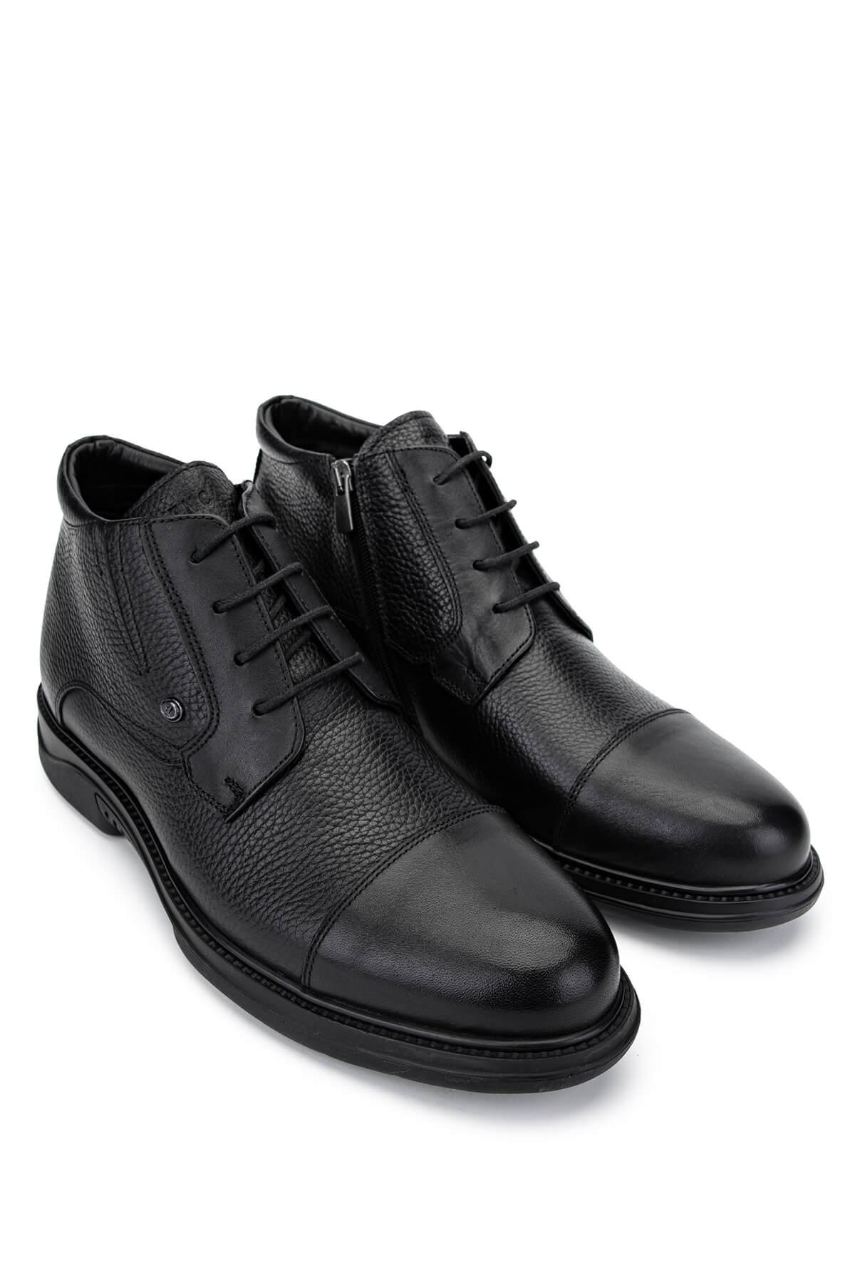 Tamer Tanca Erkek Hakiki Deri Siyah Deri Klasik Bot