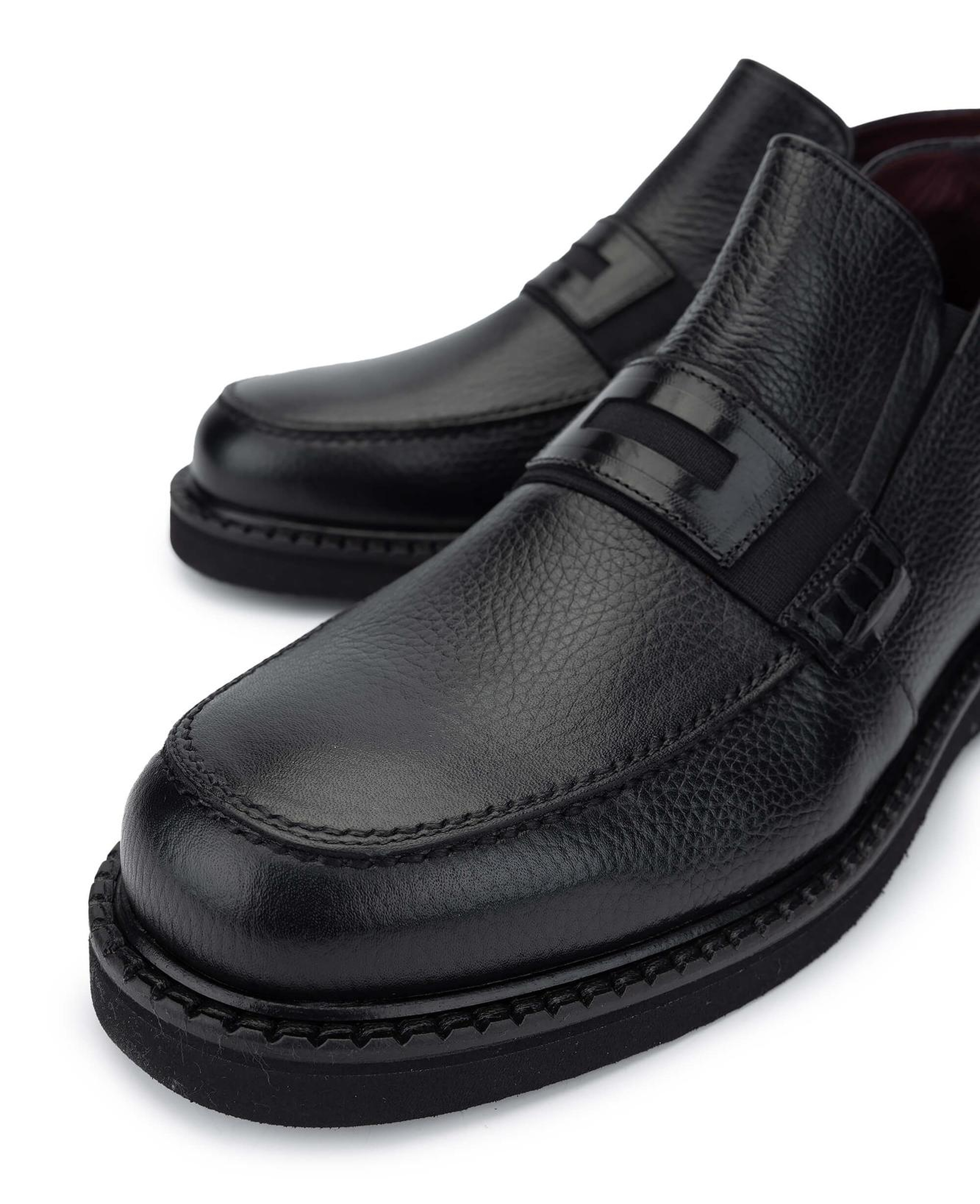 Tamer Tanca Erkek Hakiki Deri Siyah Klasik Bot