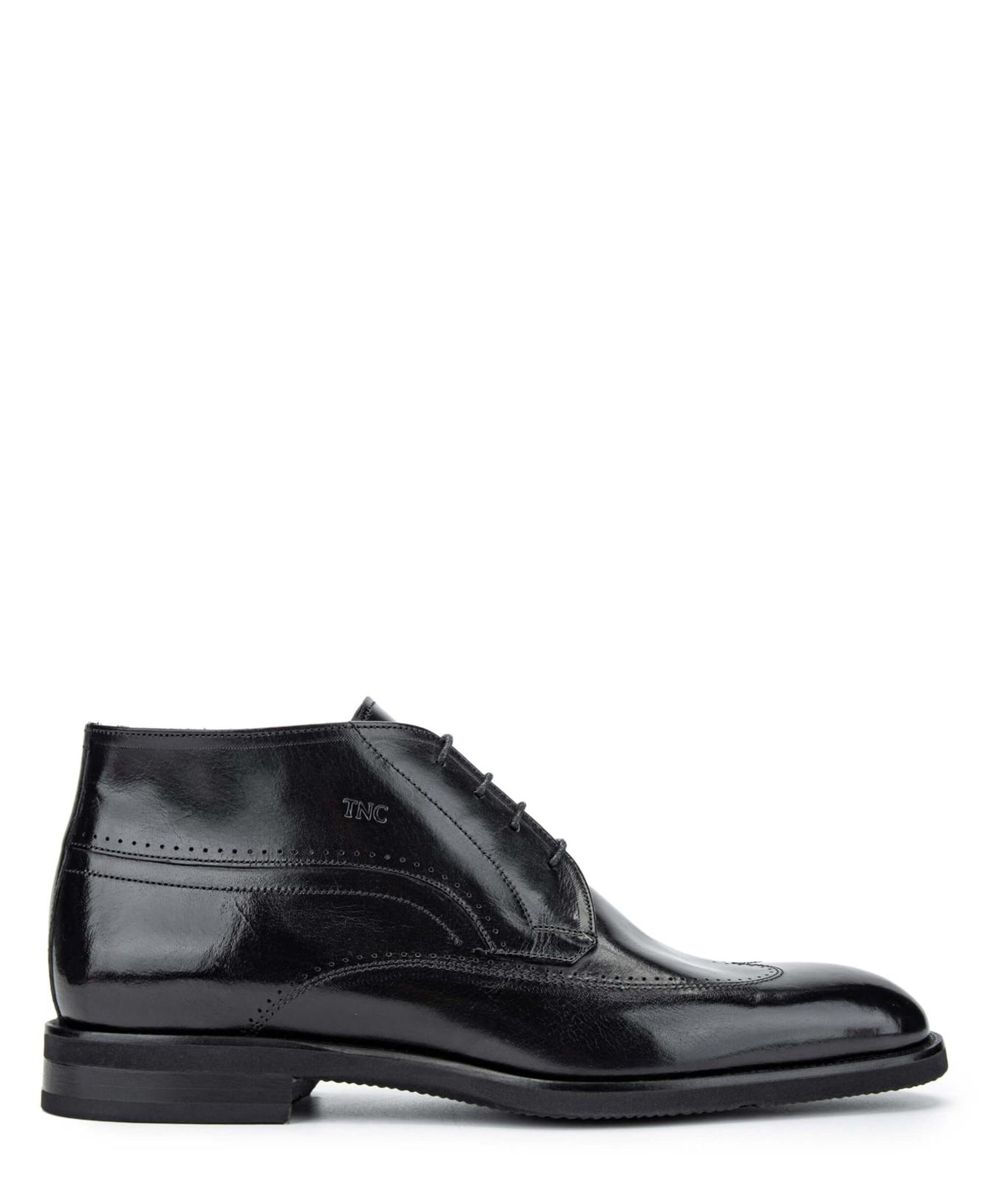 Tamer Tanca Erkek Hakiki Deri Siyah Klasik Bot