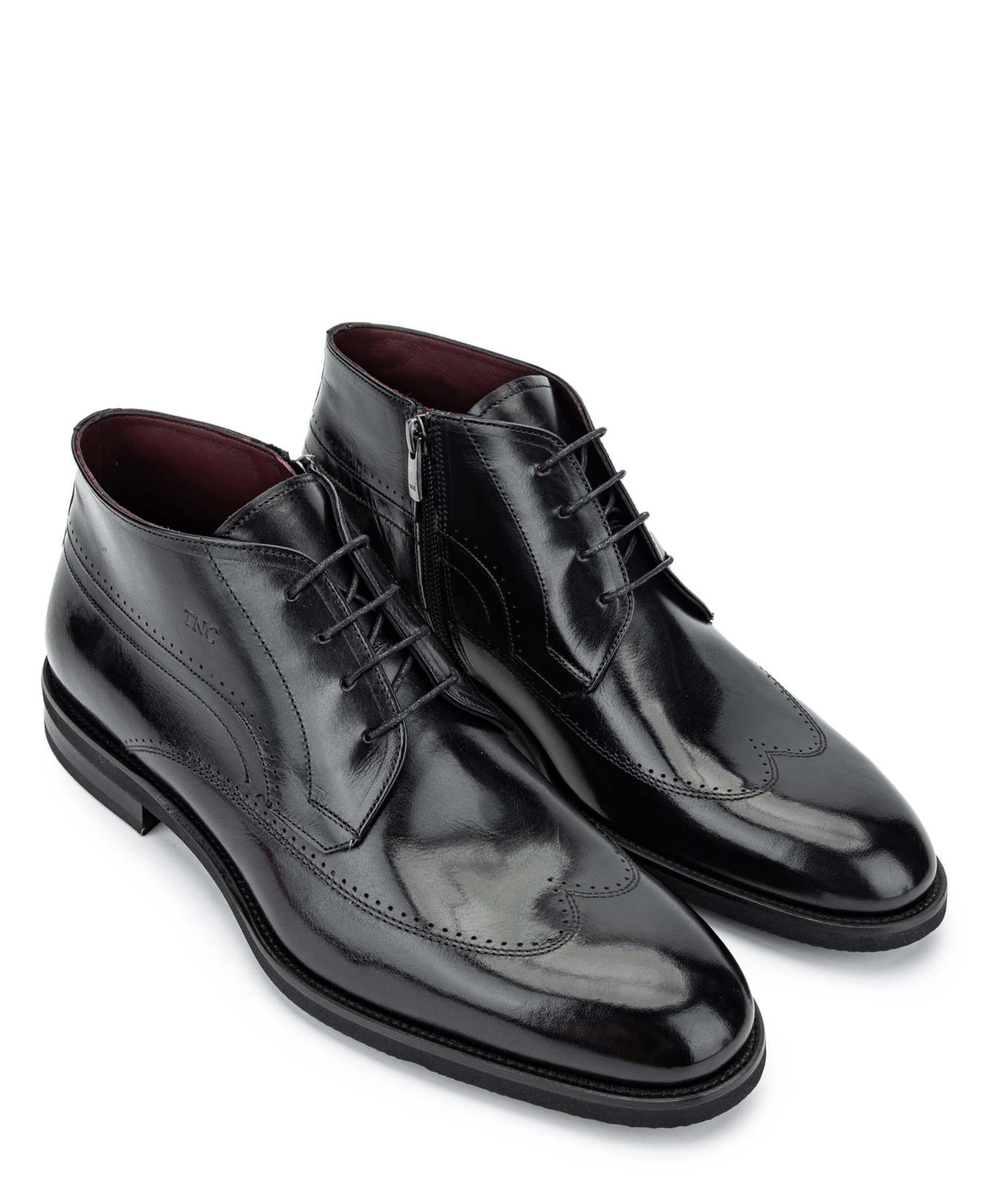 Tamer Tanca Erkek Hakiki Deri Siyah Klasik Bot