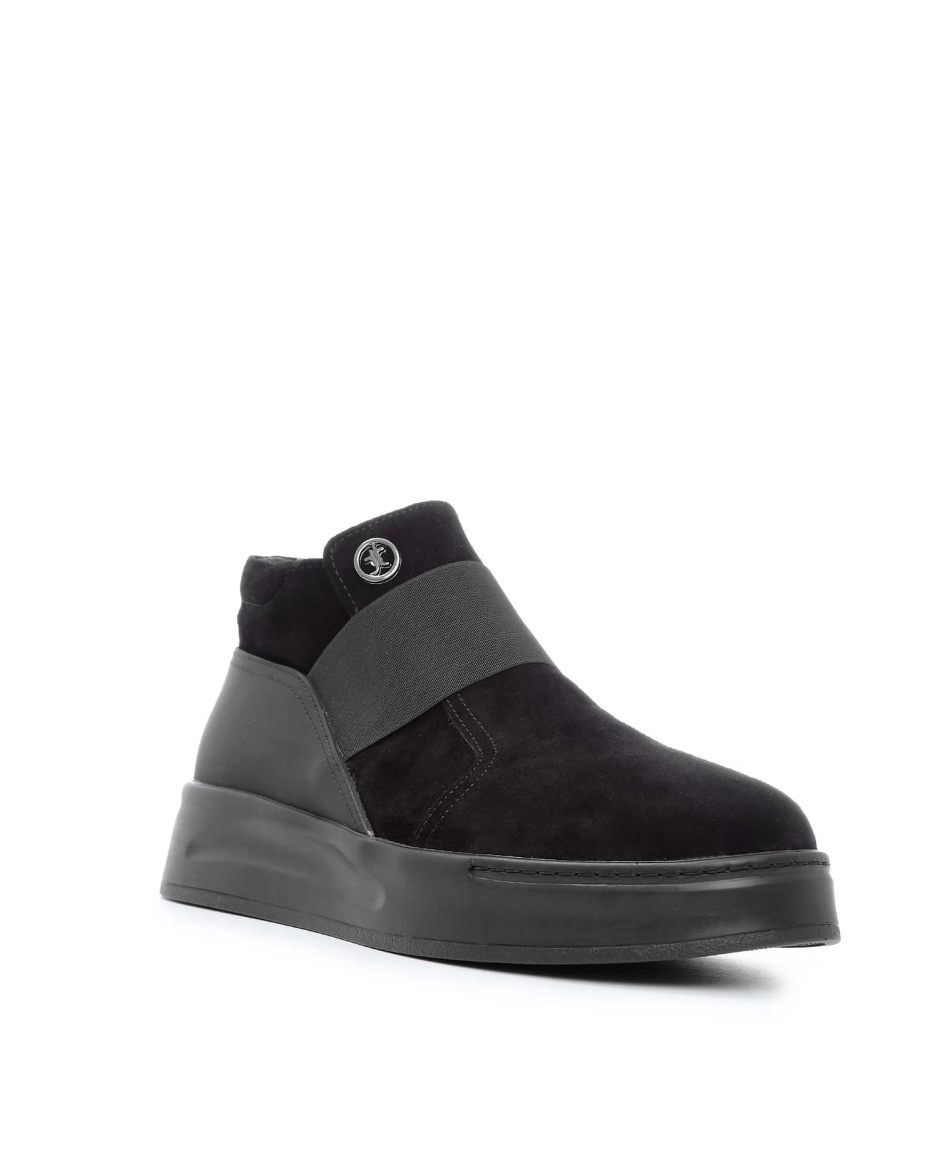 Tamer Tanca Erkek Hakiki Deri Siyah Süet Casual Bot