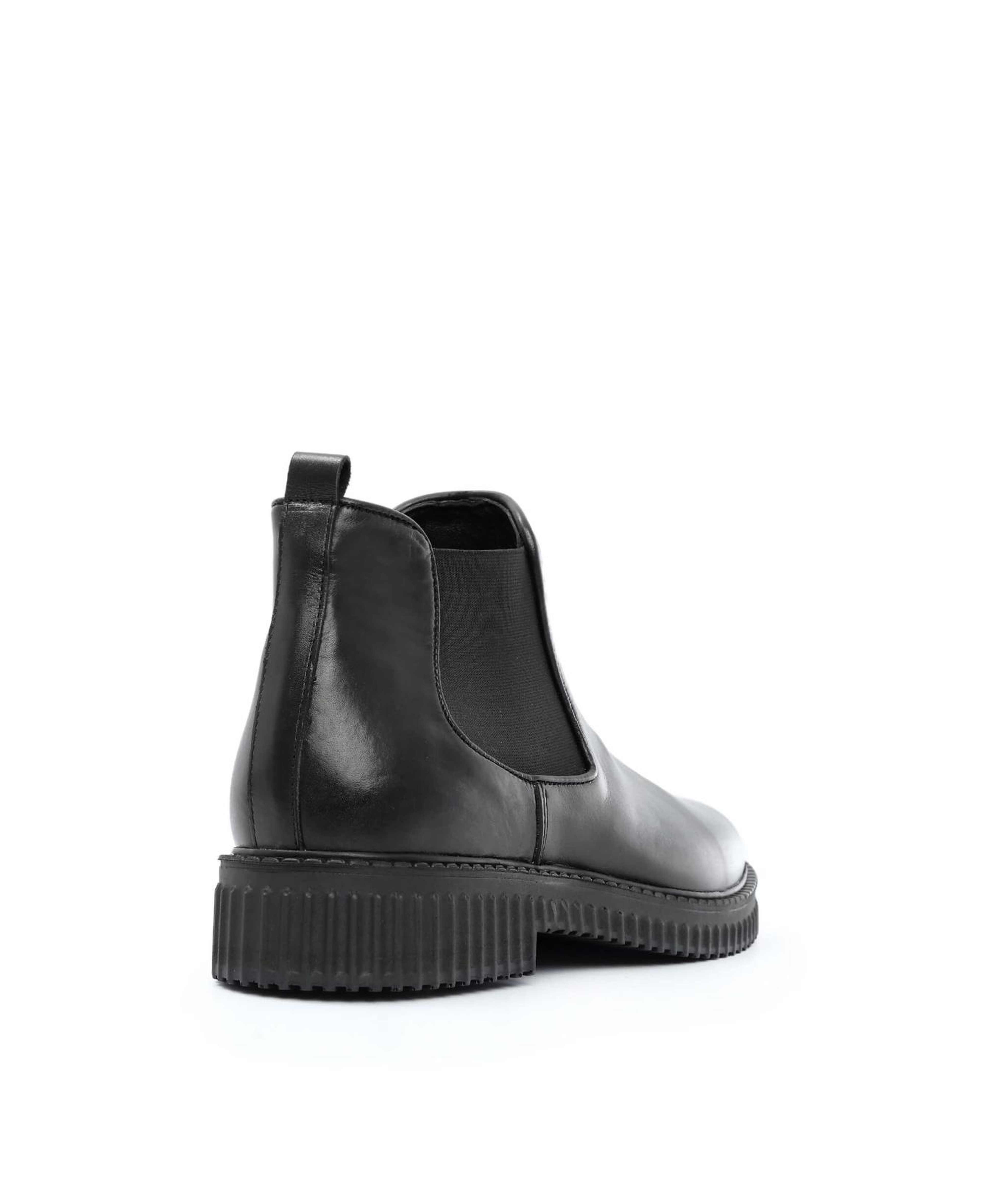 Tamer Tanca Erkek Hakiki Deri Siyah Chelsea Bot