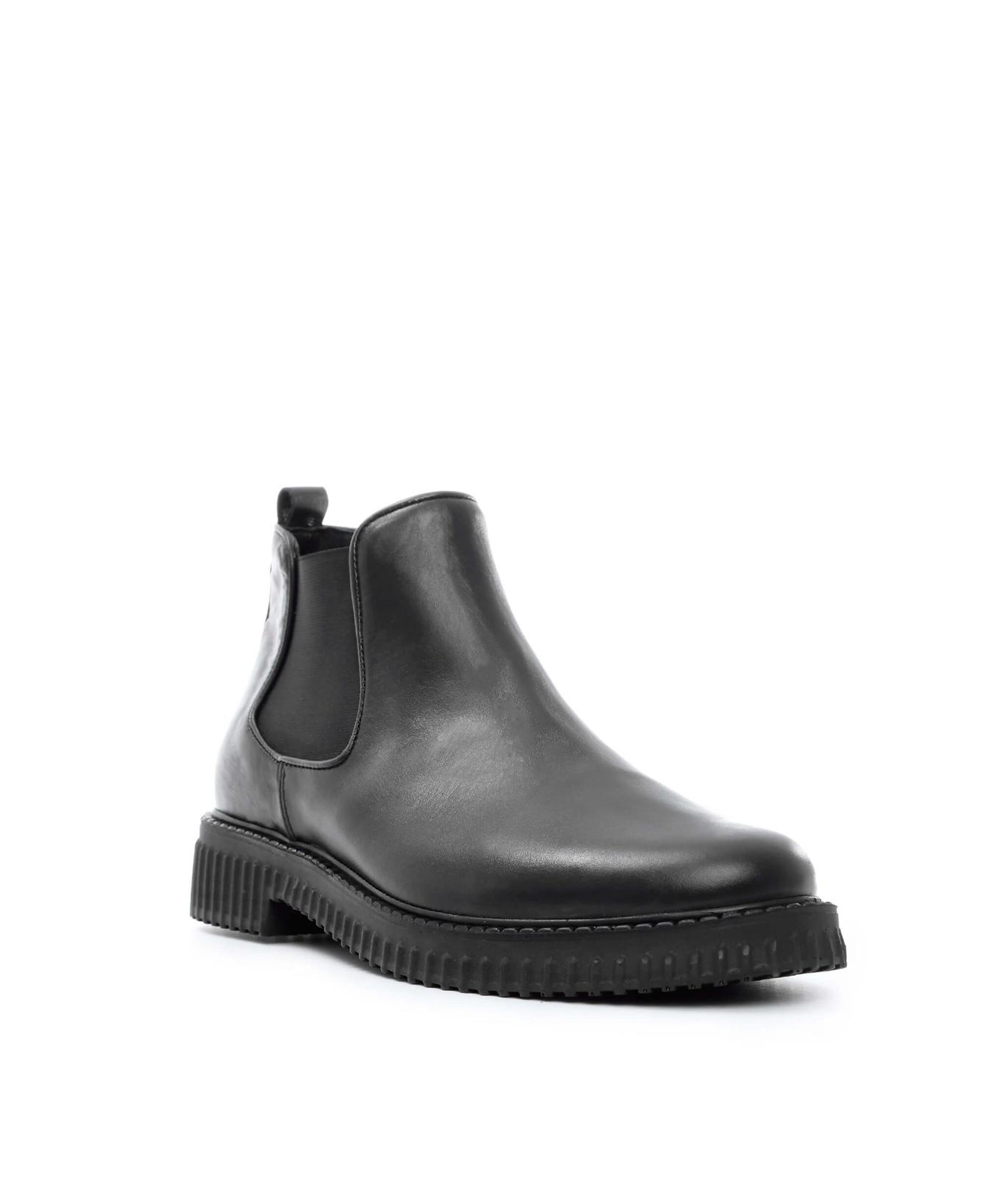 Tamer Tanca Erkek Hakiki Deri Siyah Chelsea Bot