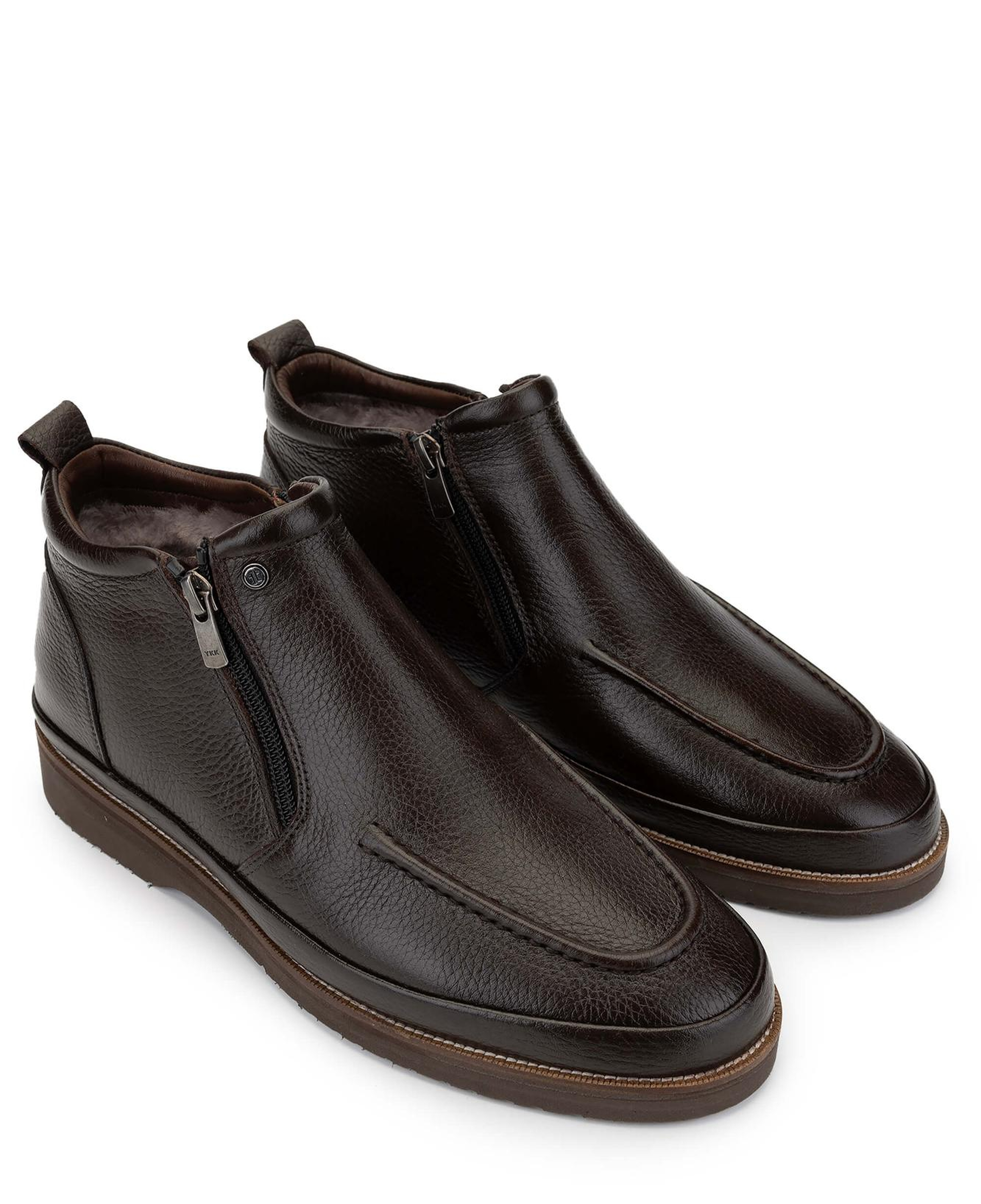 Tamer Tanca Erkek Hakiki Deri Kahverengi Casual Bot