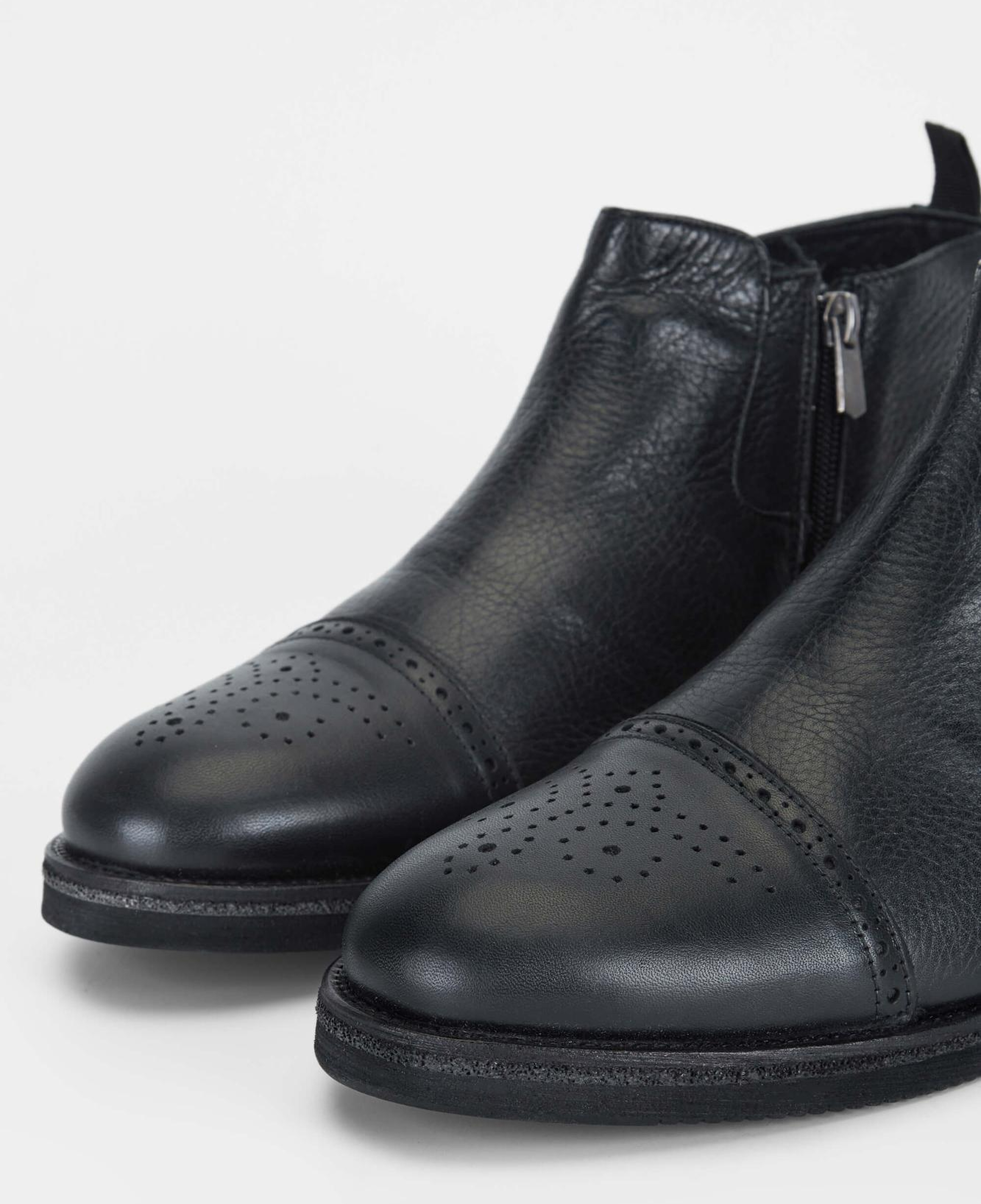 Tamer Tanca Erkek Hakiki Deri Siyah Casual Bot