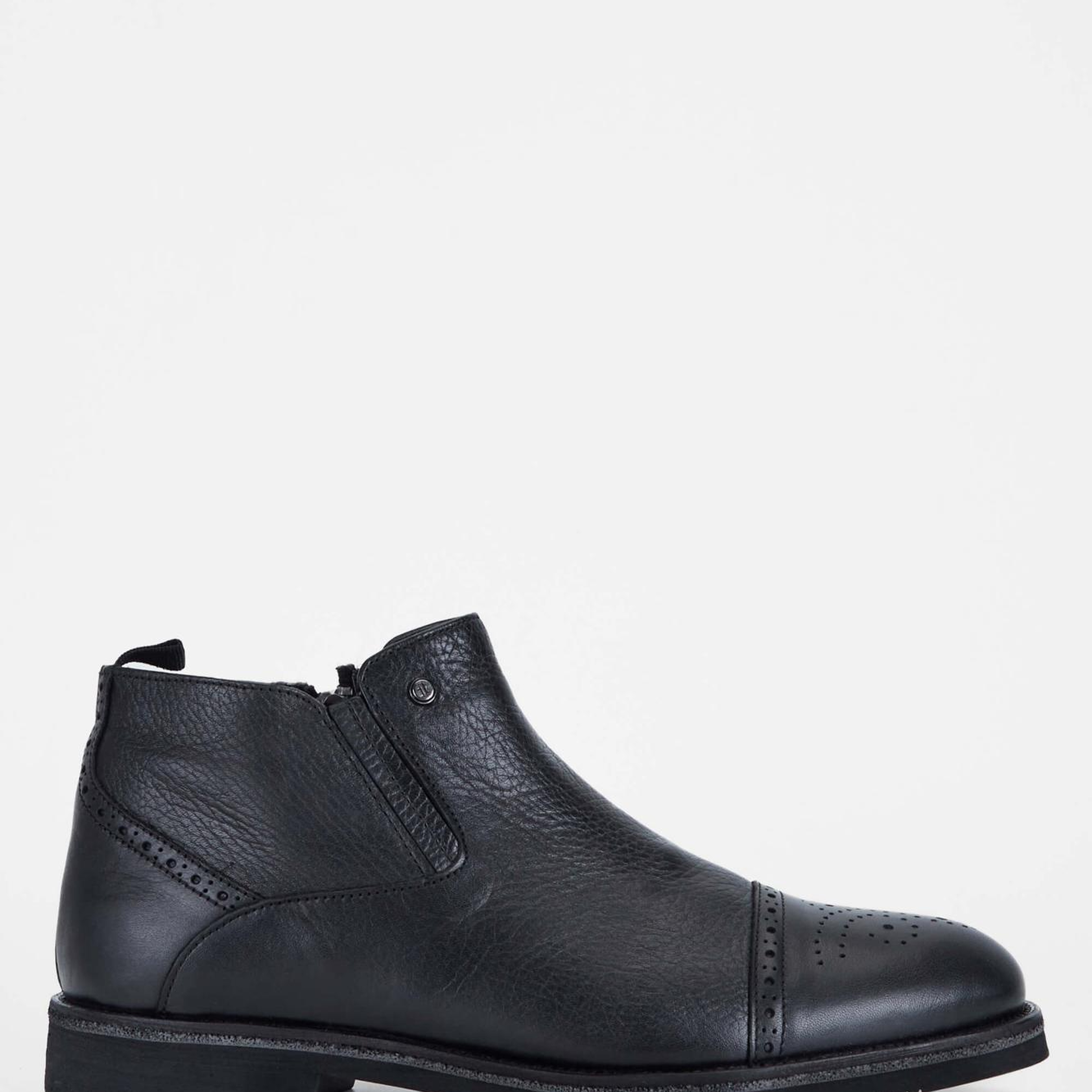 Tamer Tanca Erkek Hakiki Deri Siyah Casual Bot