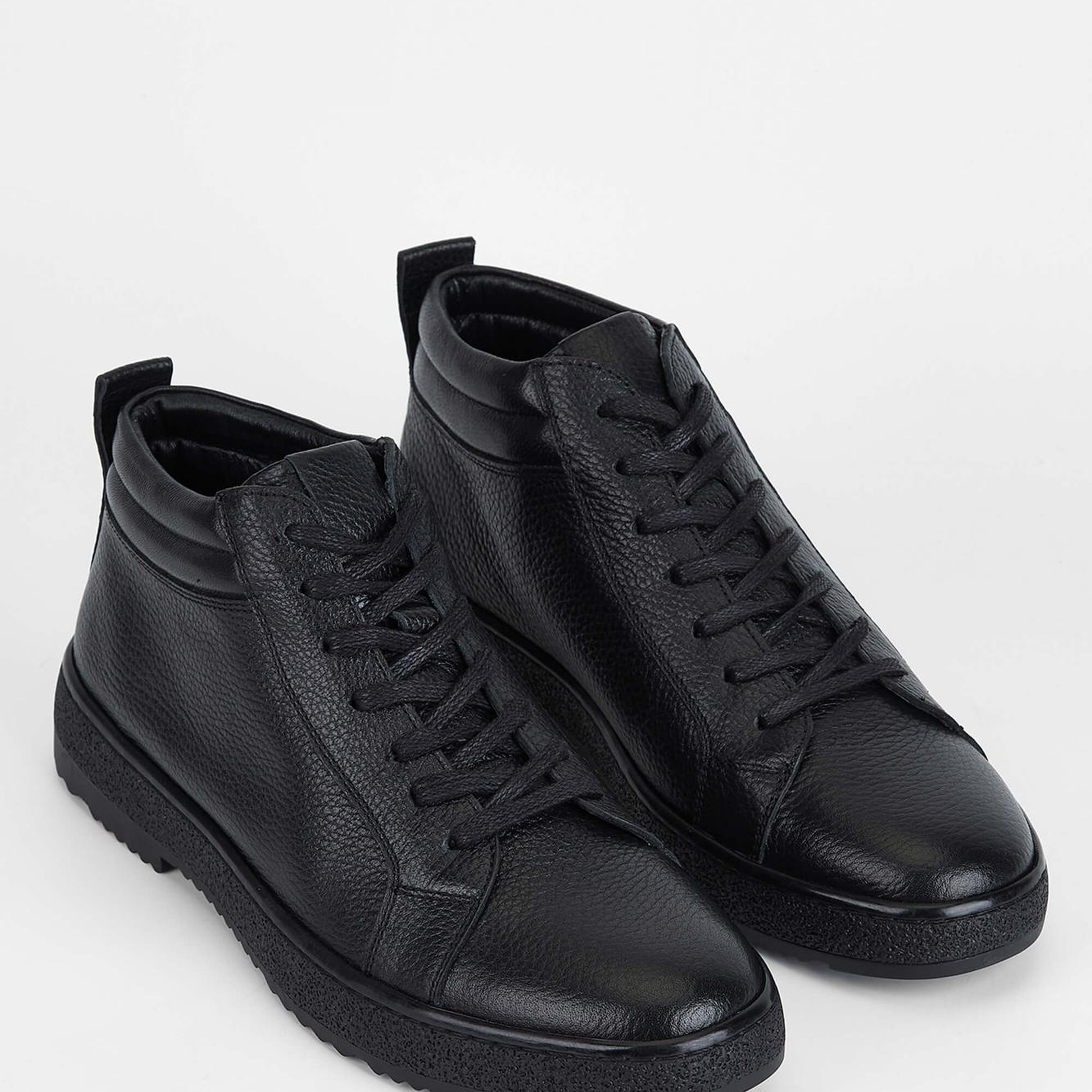 Tamer Tanca Erkek Hakiki Deri Siyah Casual Bot