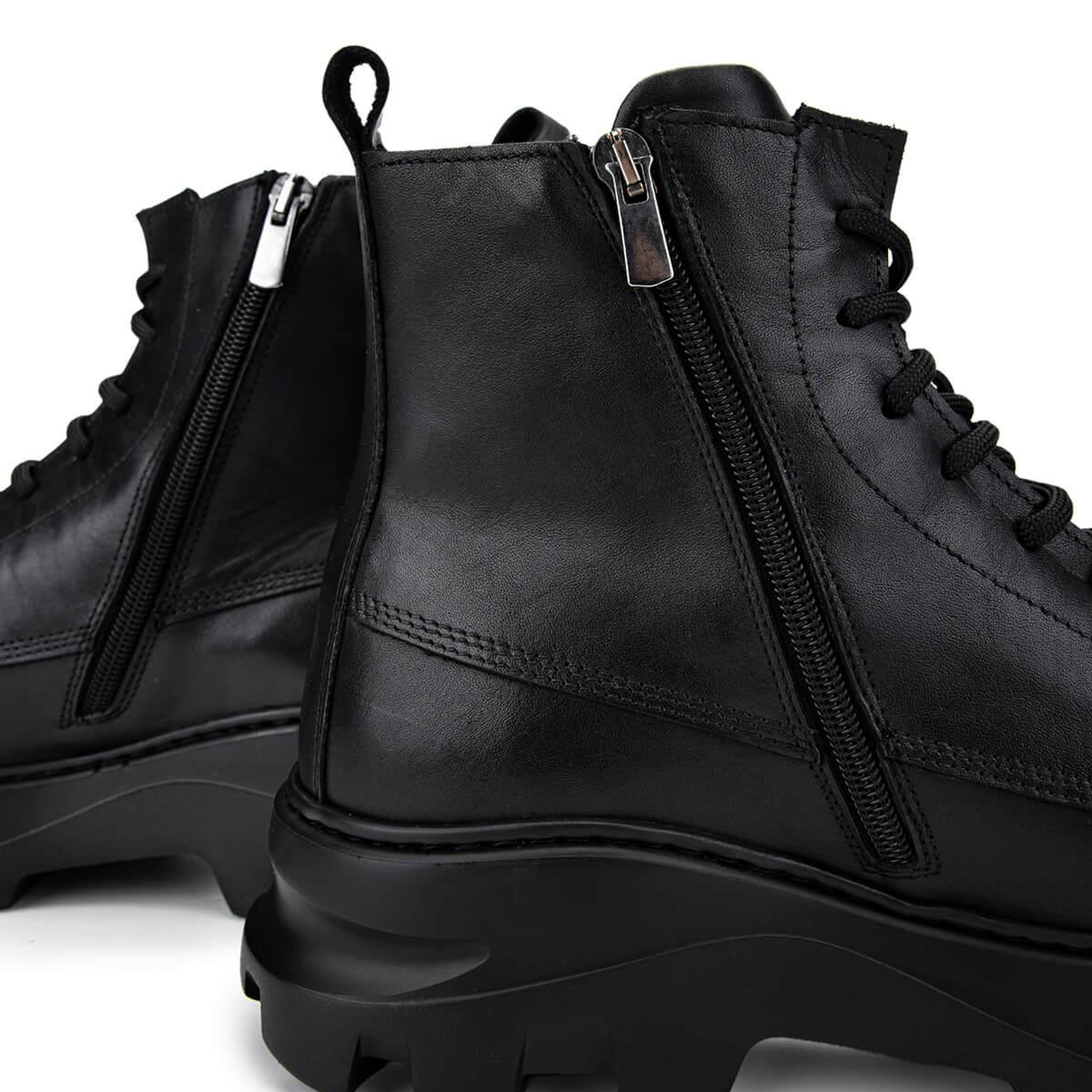 Tamer Tanca Erkek Hakiki Deri Siyah Deri Casual Bot