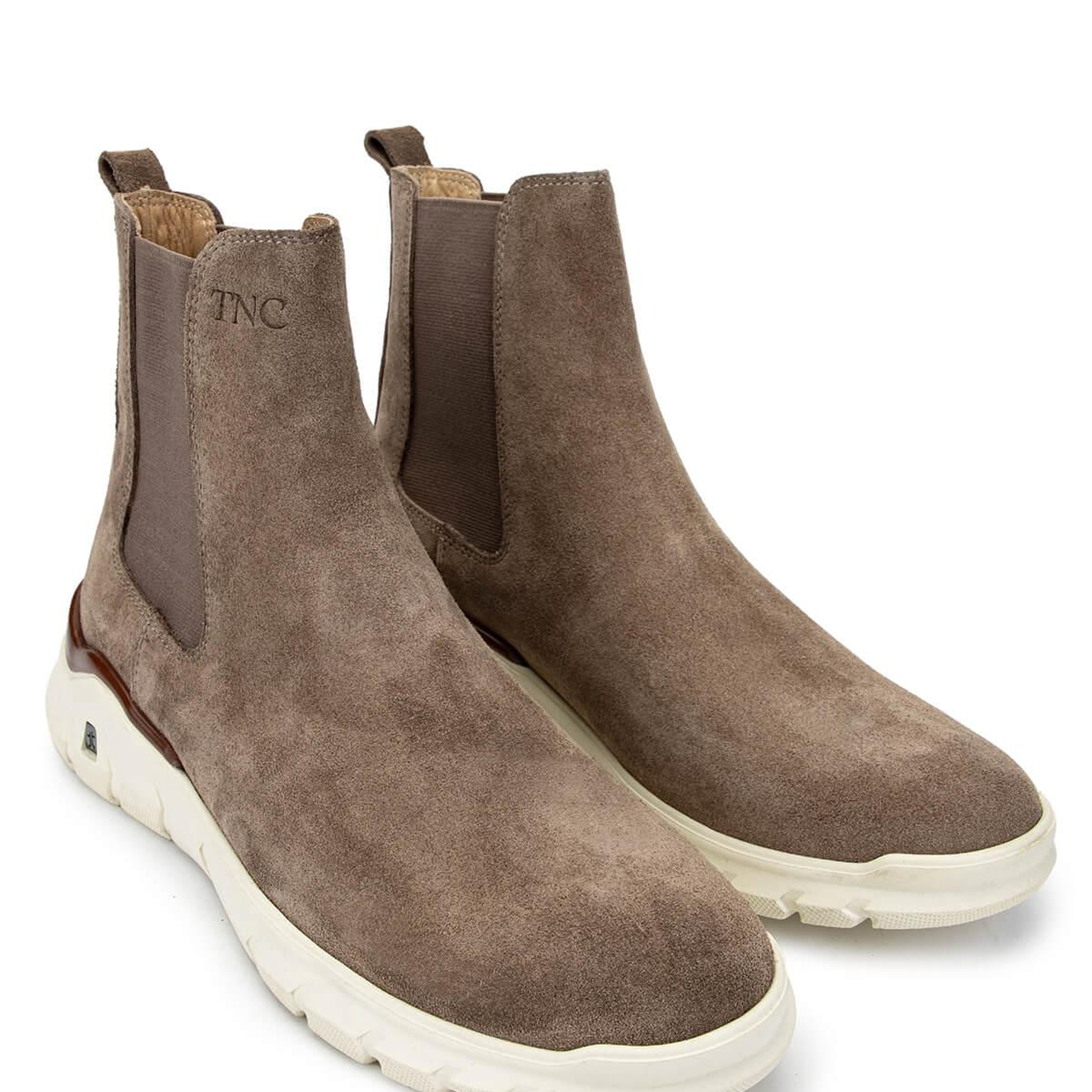 Tamer Tanca Erkek Hakiki Deri Bej Süet Casual Bot