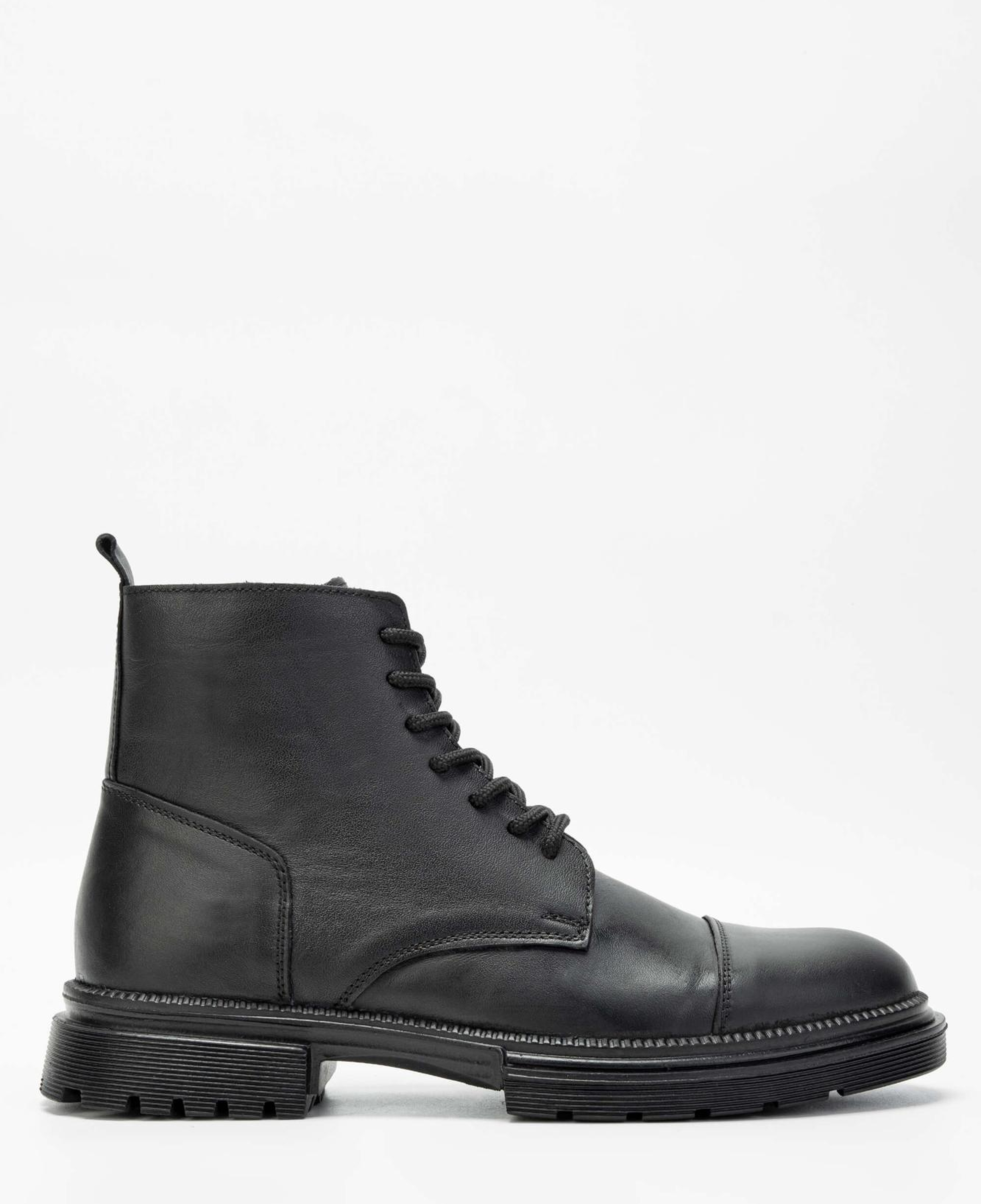 Tamer Tanca Erkek Hakiki Deri Siyah Casual Bot