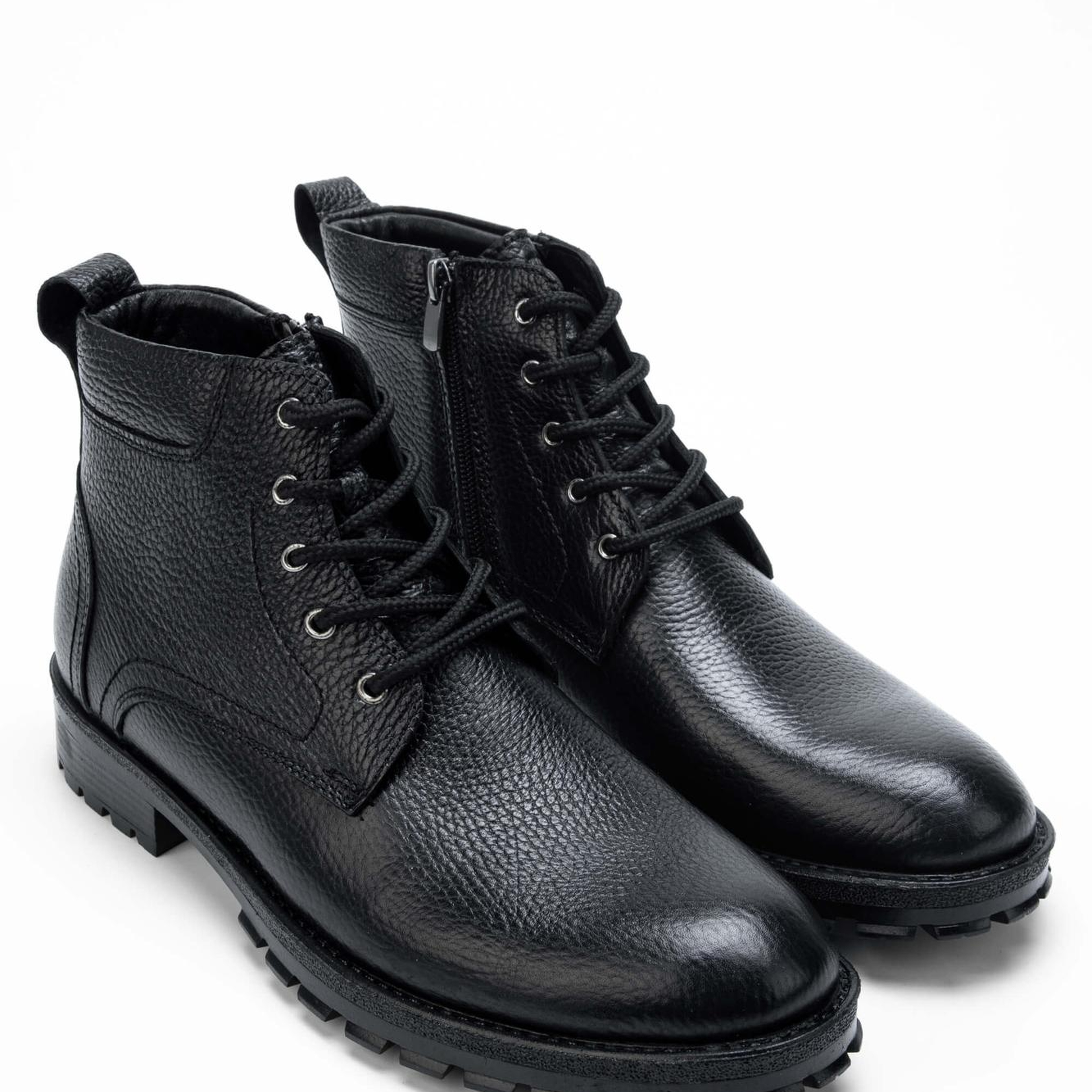 Tamer Tanca Erkek Hakiki Deri Siyah Casual Bot