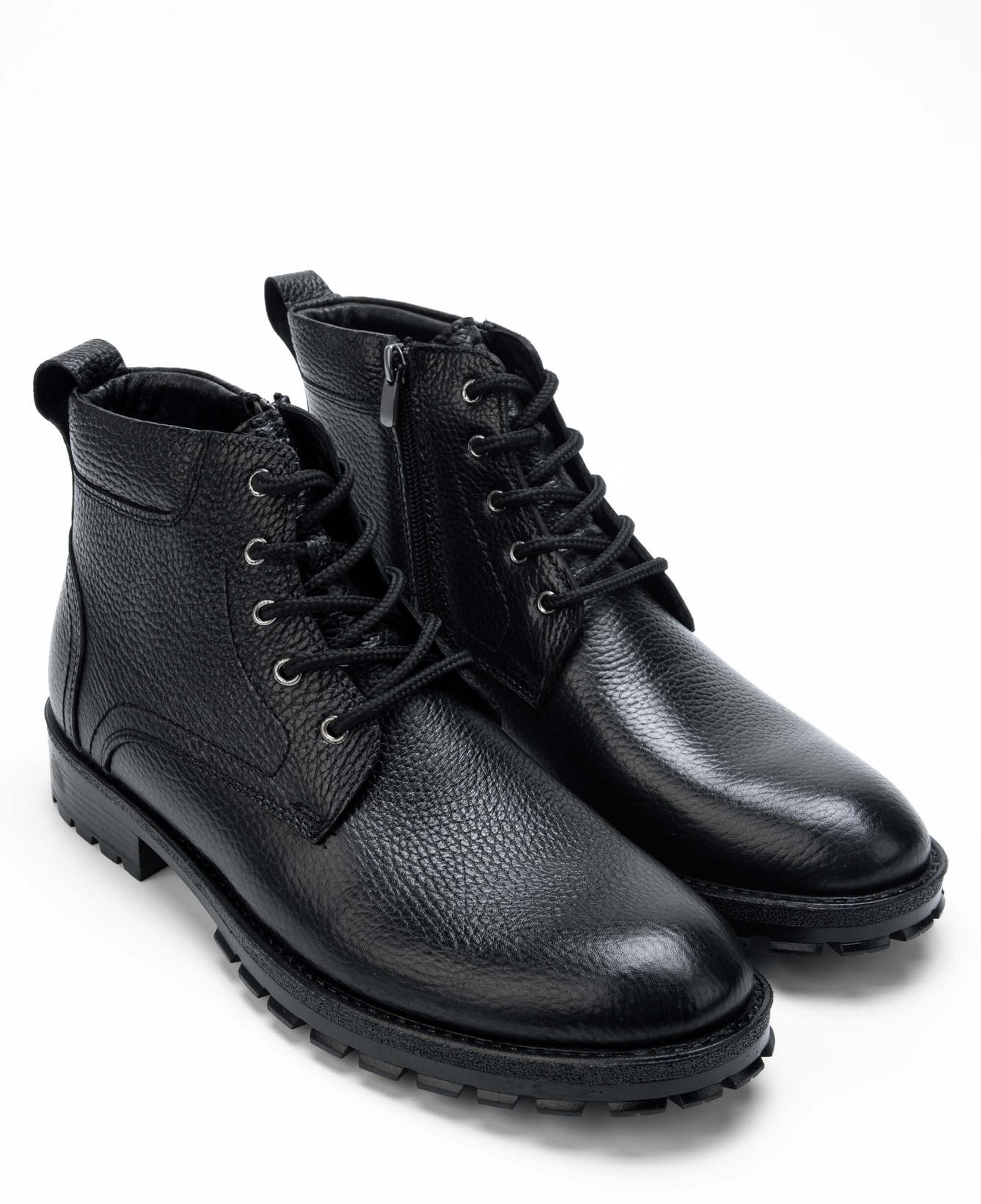 Tamer Tanca Erkek Hakiki Deri Siyah Casual Bot