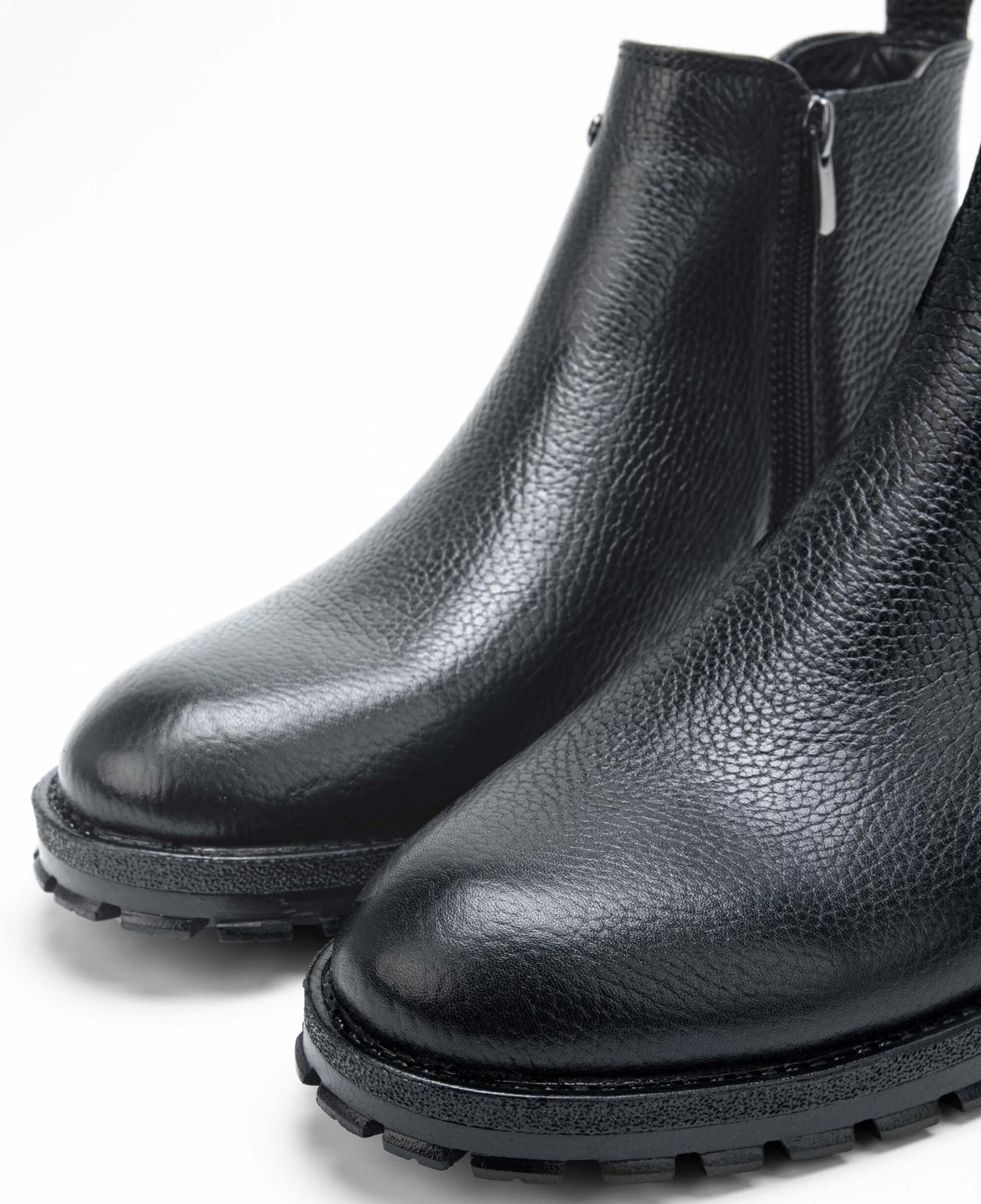 Tamer Tanca Erkek Hakiki Deri Siyah Casual Bot