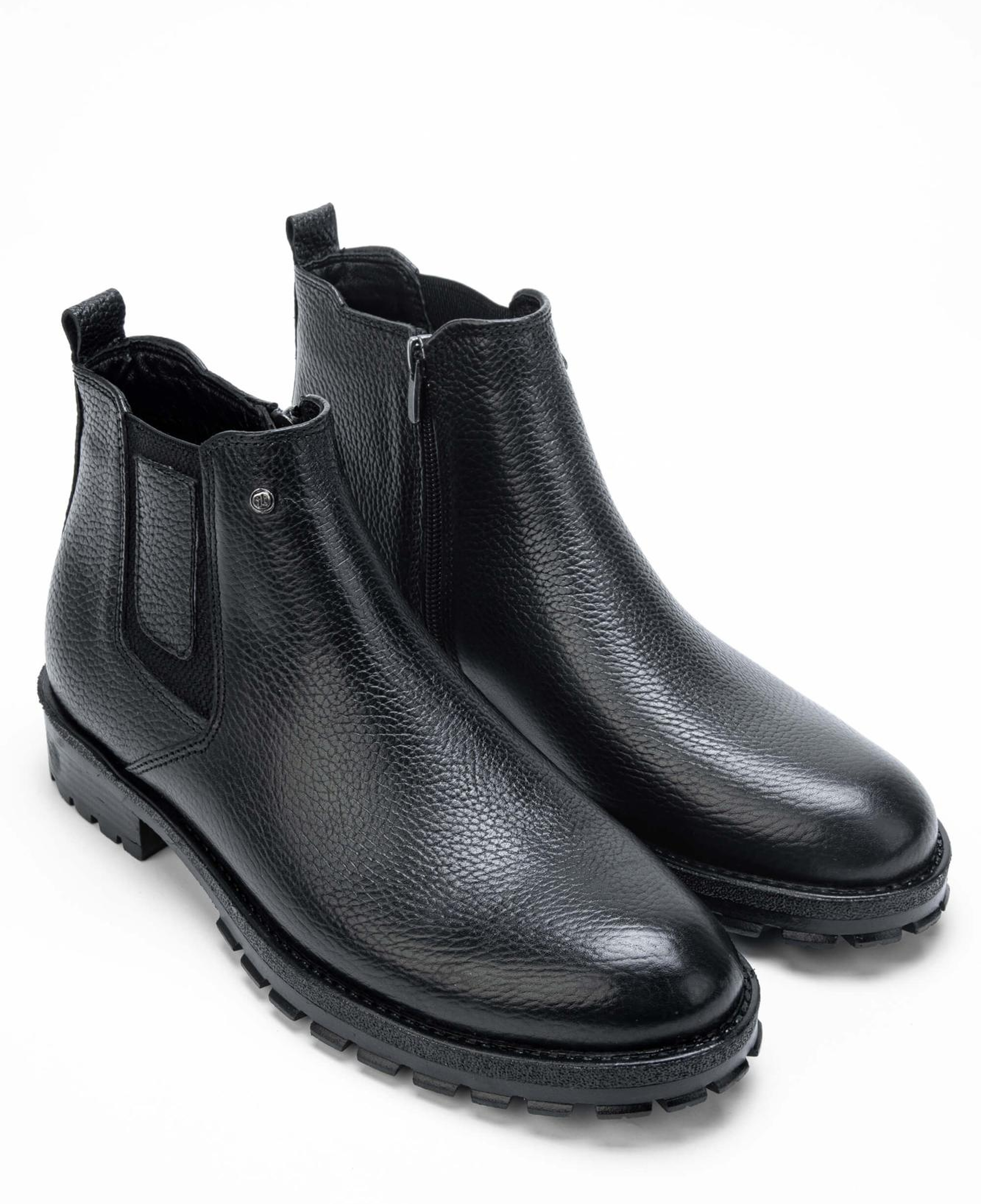 Tamer Tanca Erkek Hakiki Deri Siyah Casual Bot