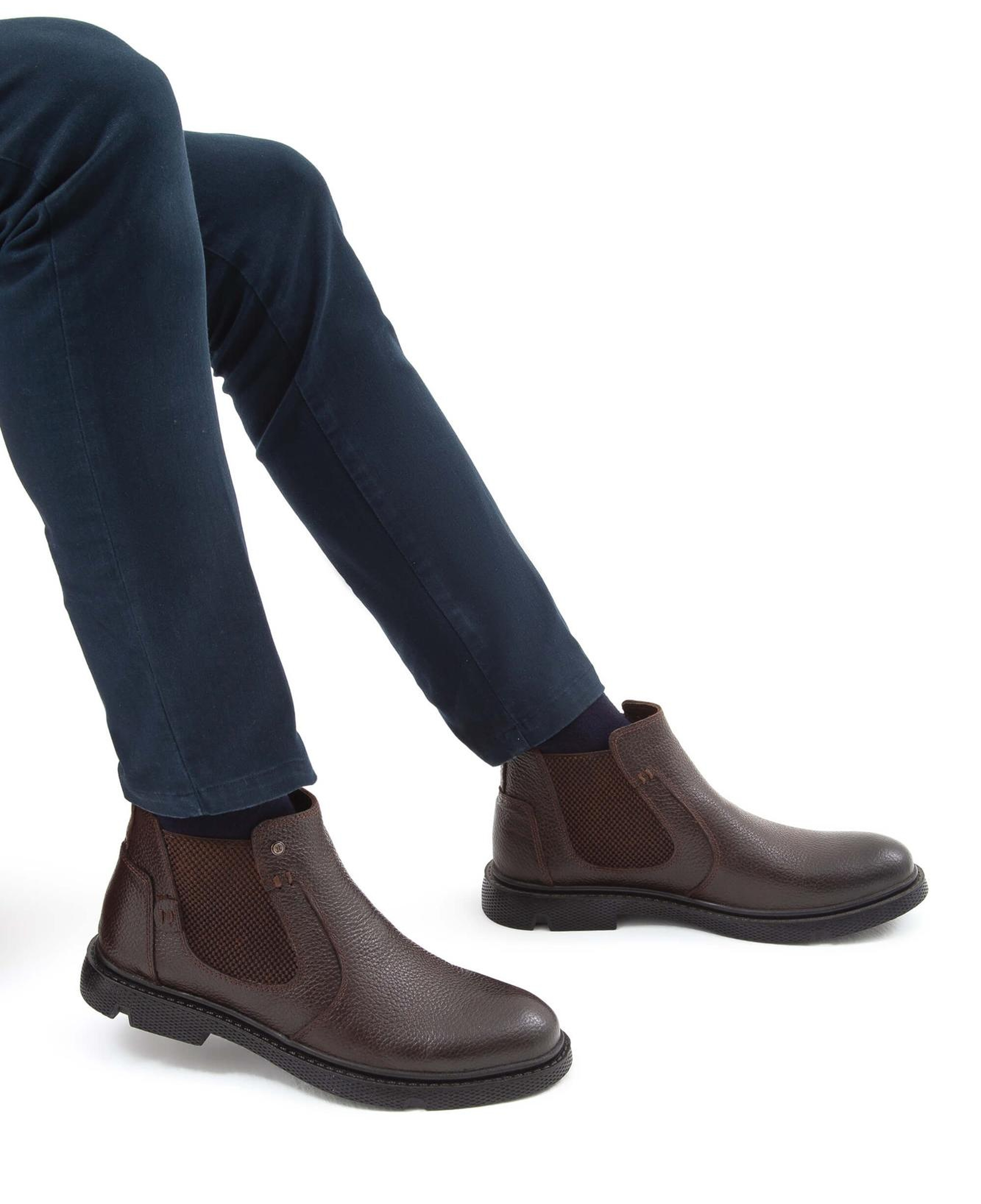 Tamer Tanca Erkek Hakiki Deri Kahverengi Klasik Bot