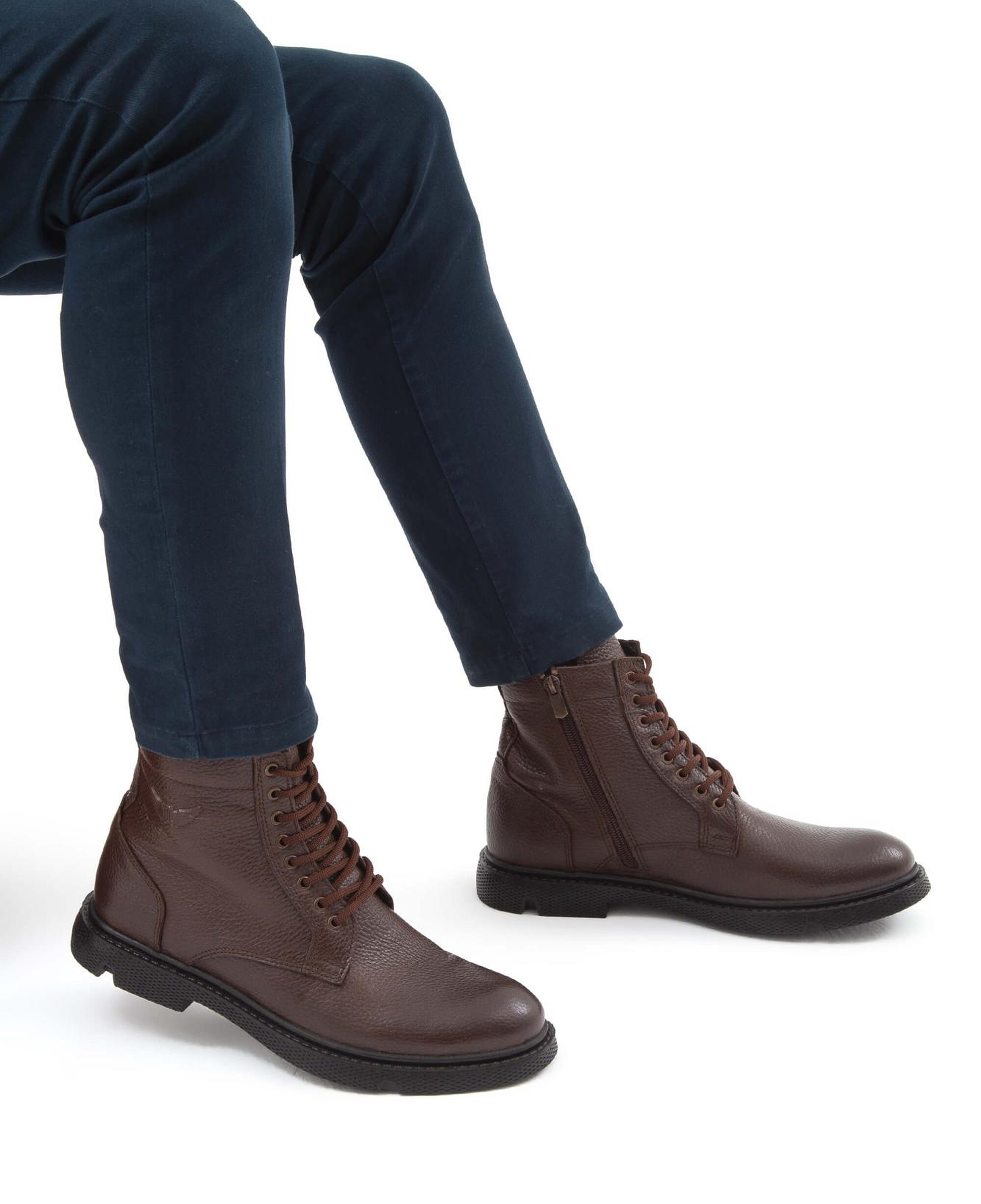 Tamer Tanca Erkek Hakiki Deri Kahverengi Klasik Bot