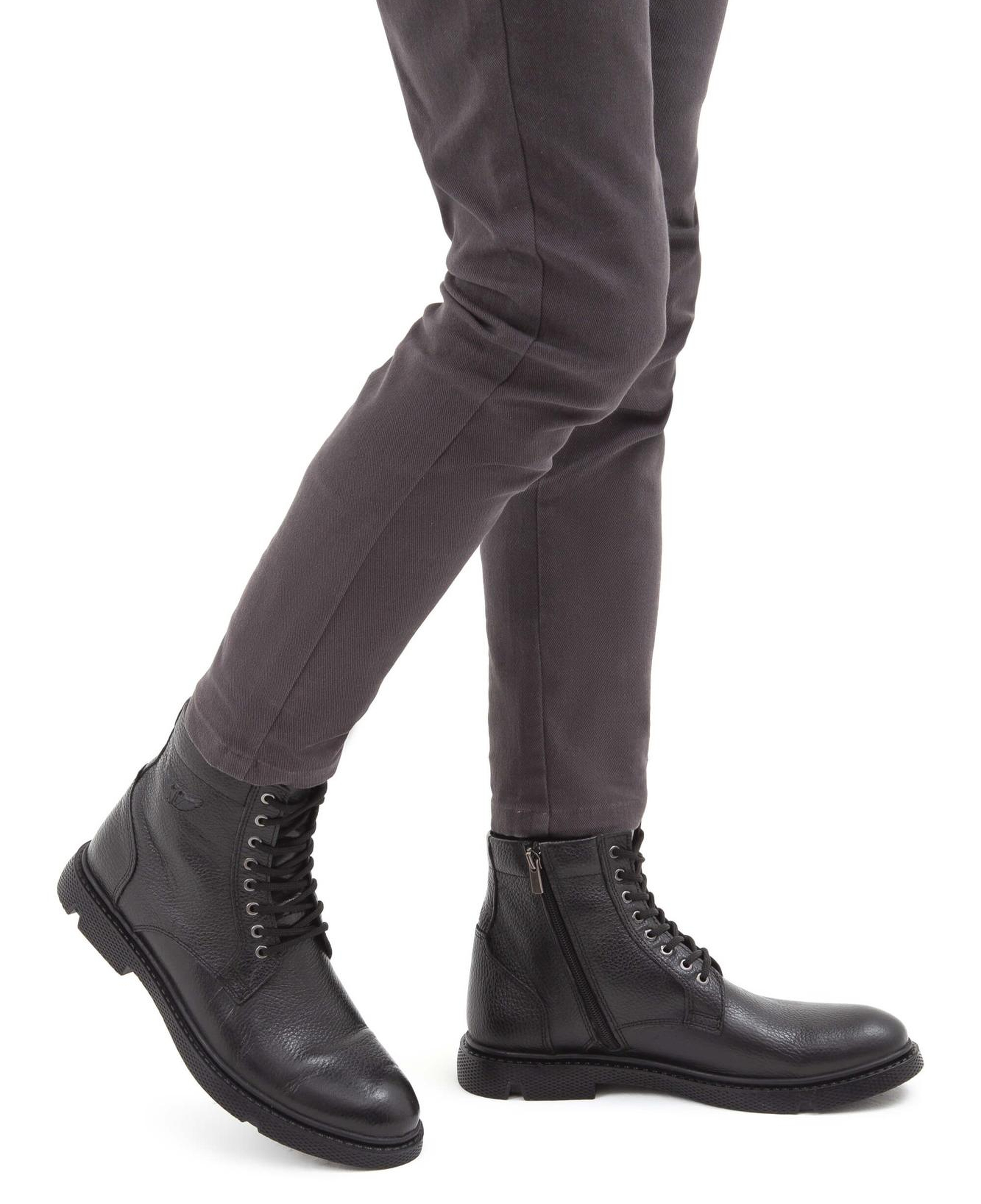 Tamer Tanca Erkek Hakiki Deri Siyah Klasik Bot