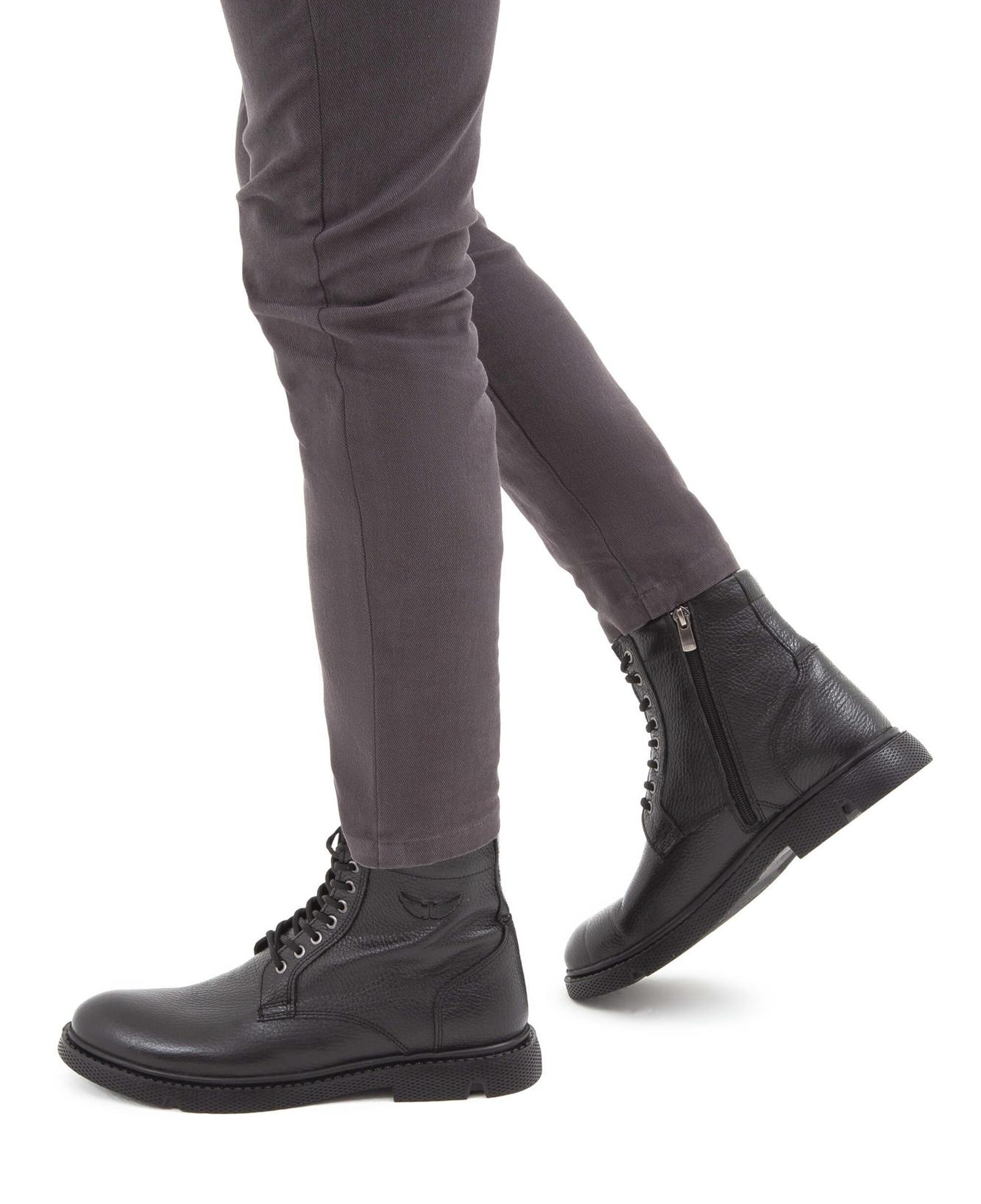 Tamer Tanca Erkek Hakiki Deri Siyah Klasik Bot