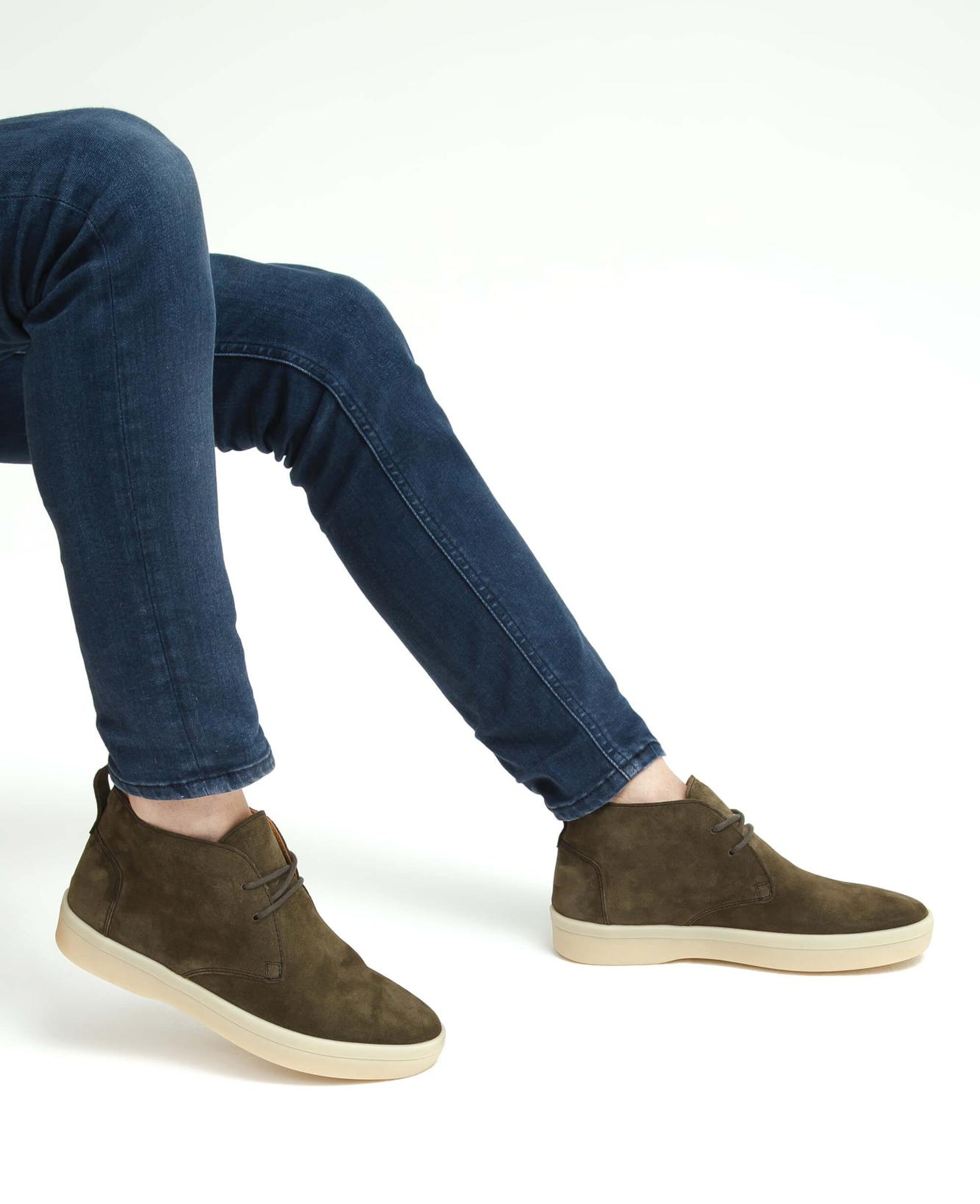 Tamer Tanca Erkek Hakiki Deri Yeşil Casual Bot