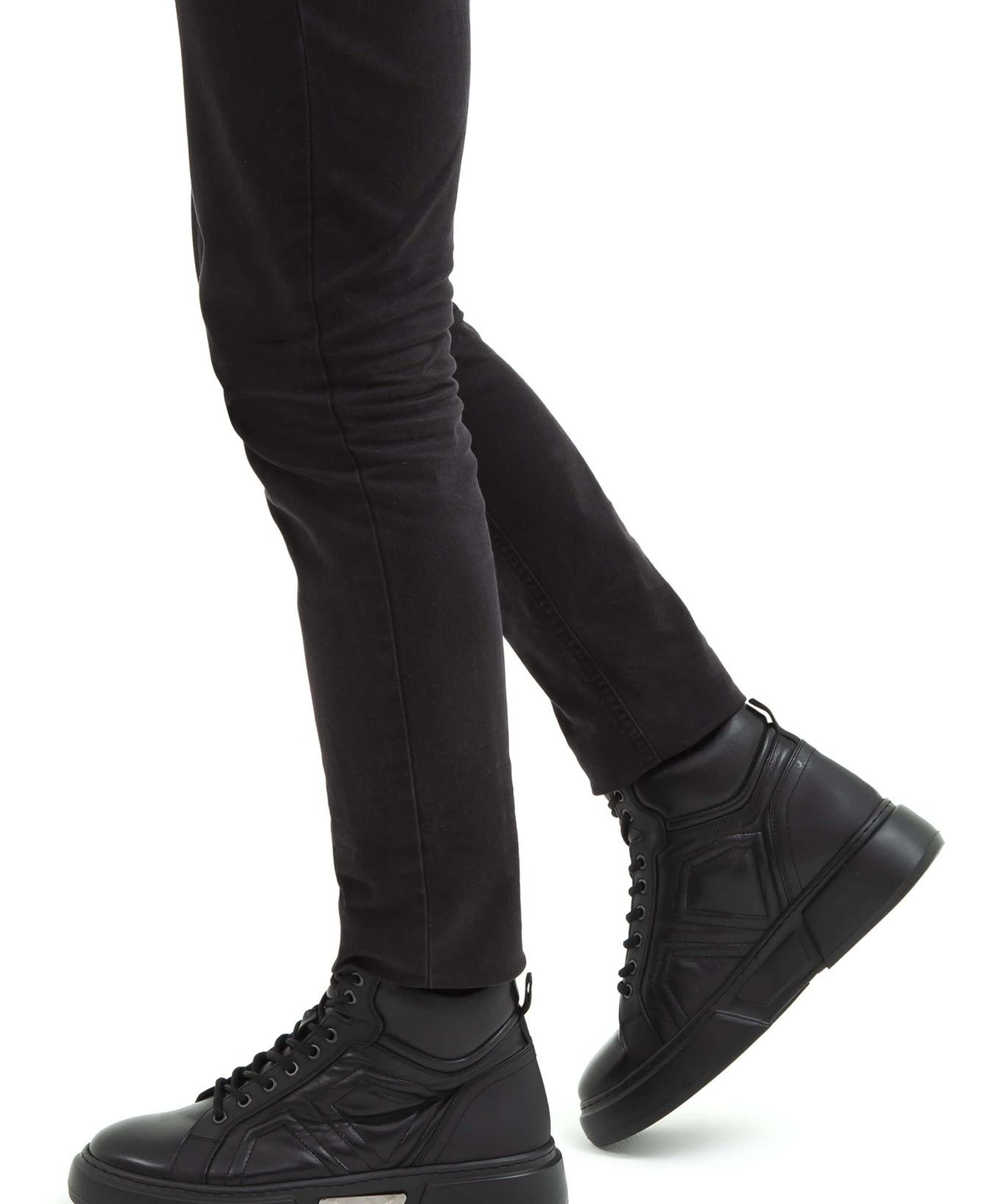 Tamer Tanca Erkek Hakiki Deri Siyah Casual Bot