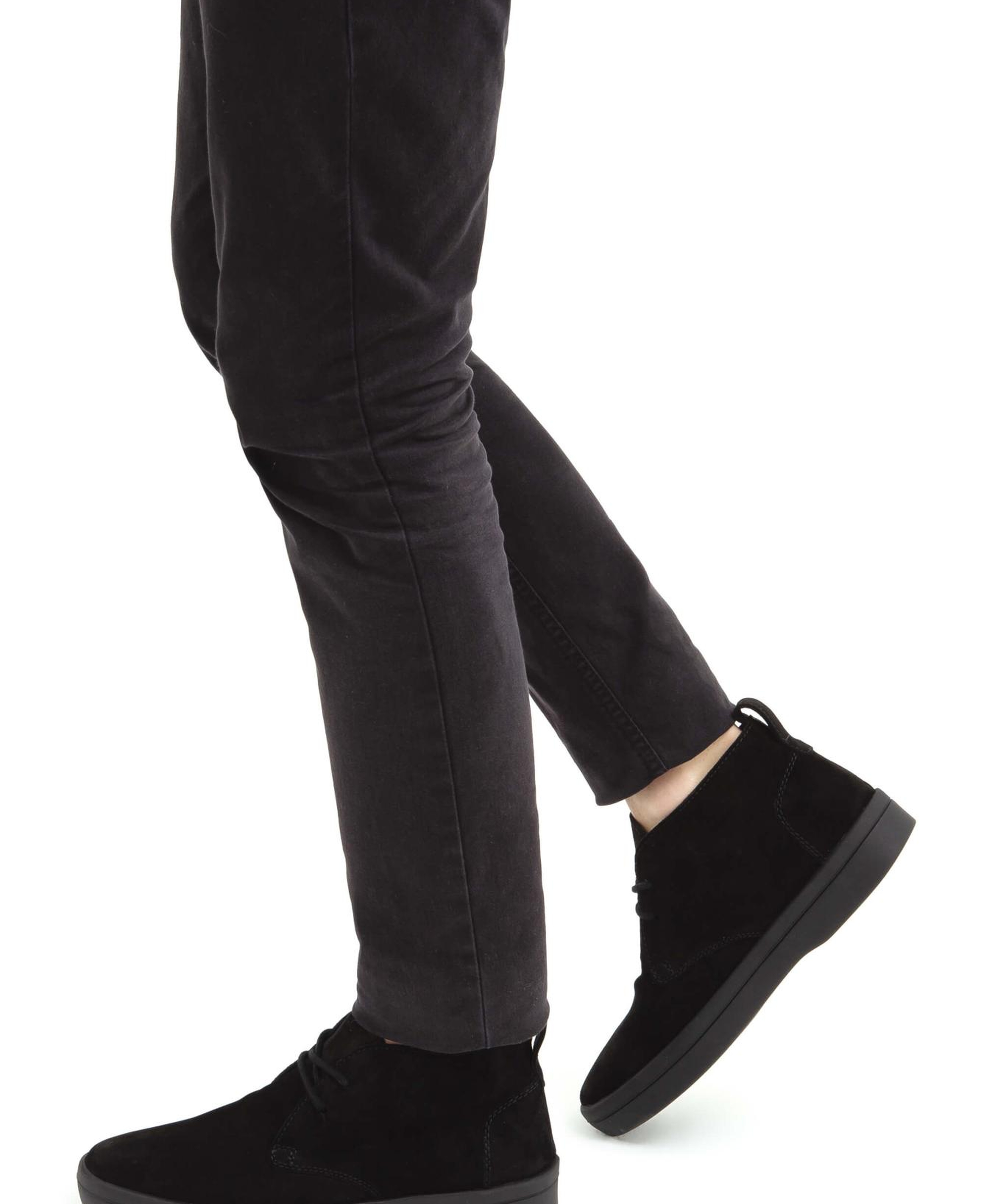 Tamer Tanca Erkek Hakiki Deri Siyah Süet Casual Bot