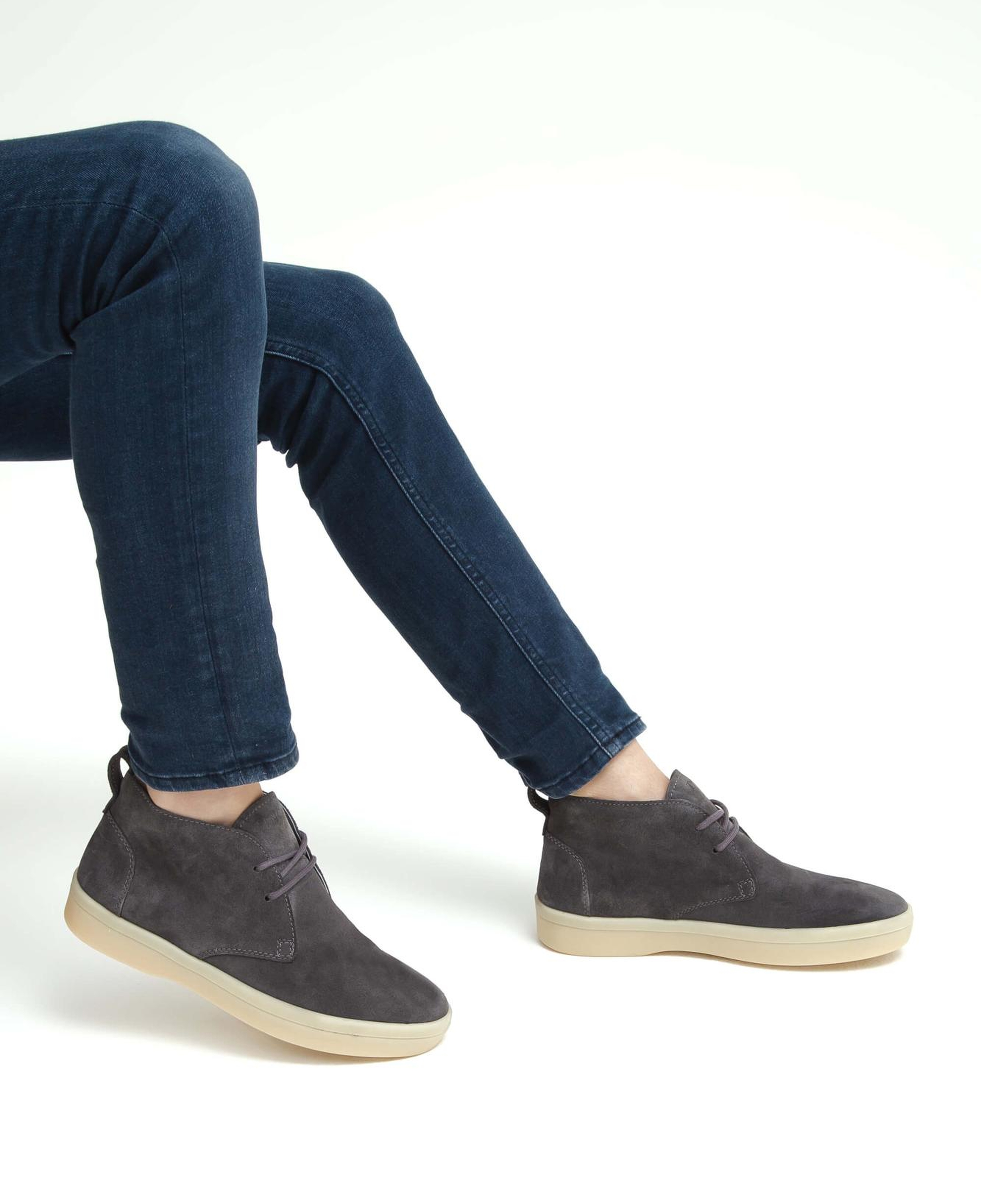 Tamer Tanca Erkek Hakiki Deri Gri Casual Bot