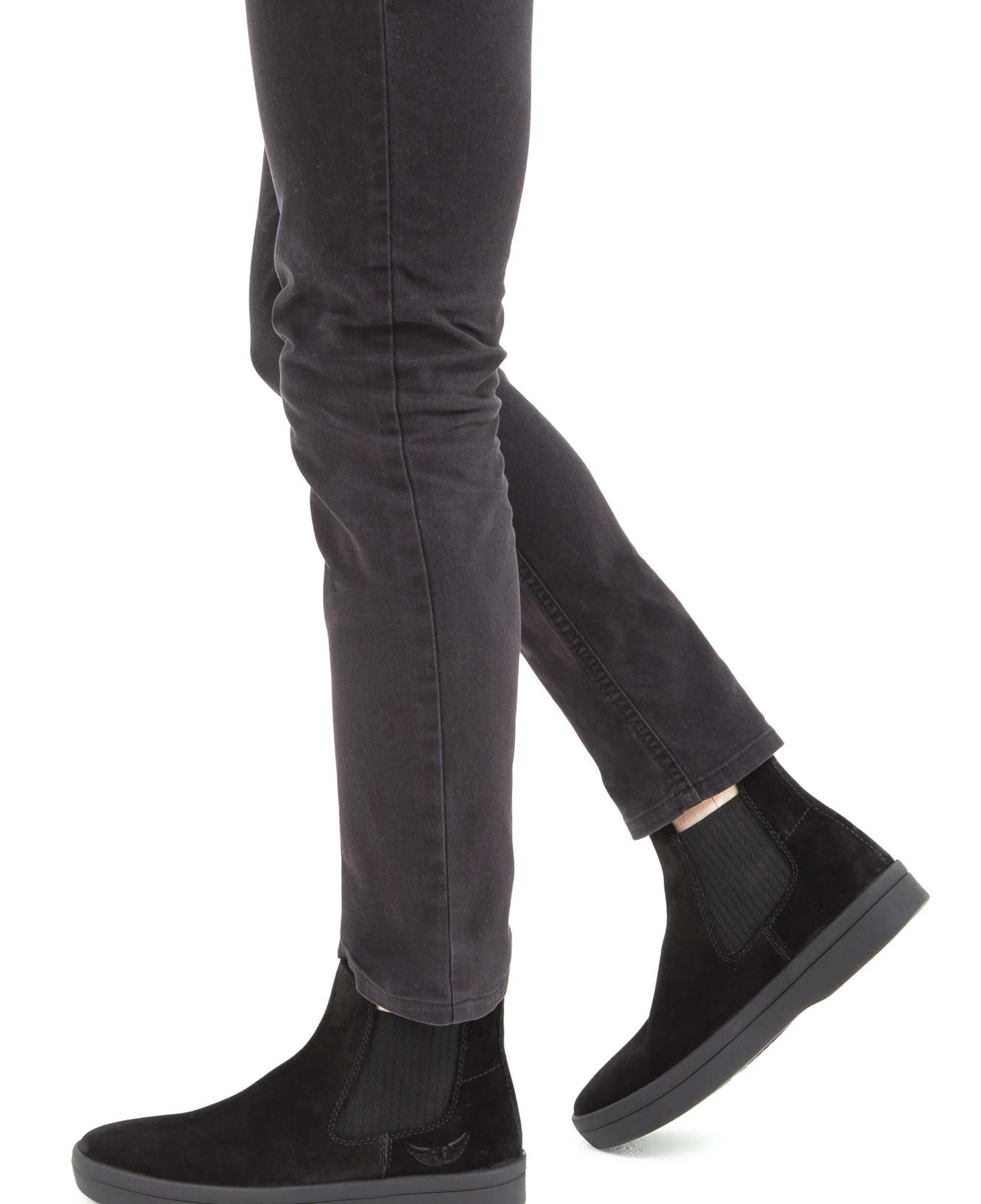 Tamer Tanca Erkek Hakiki Deri Siyah Süet Casual Bot