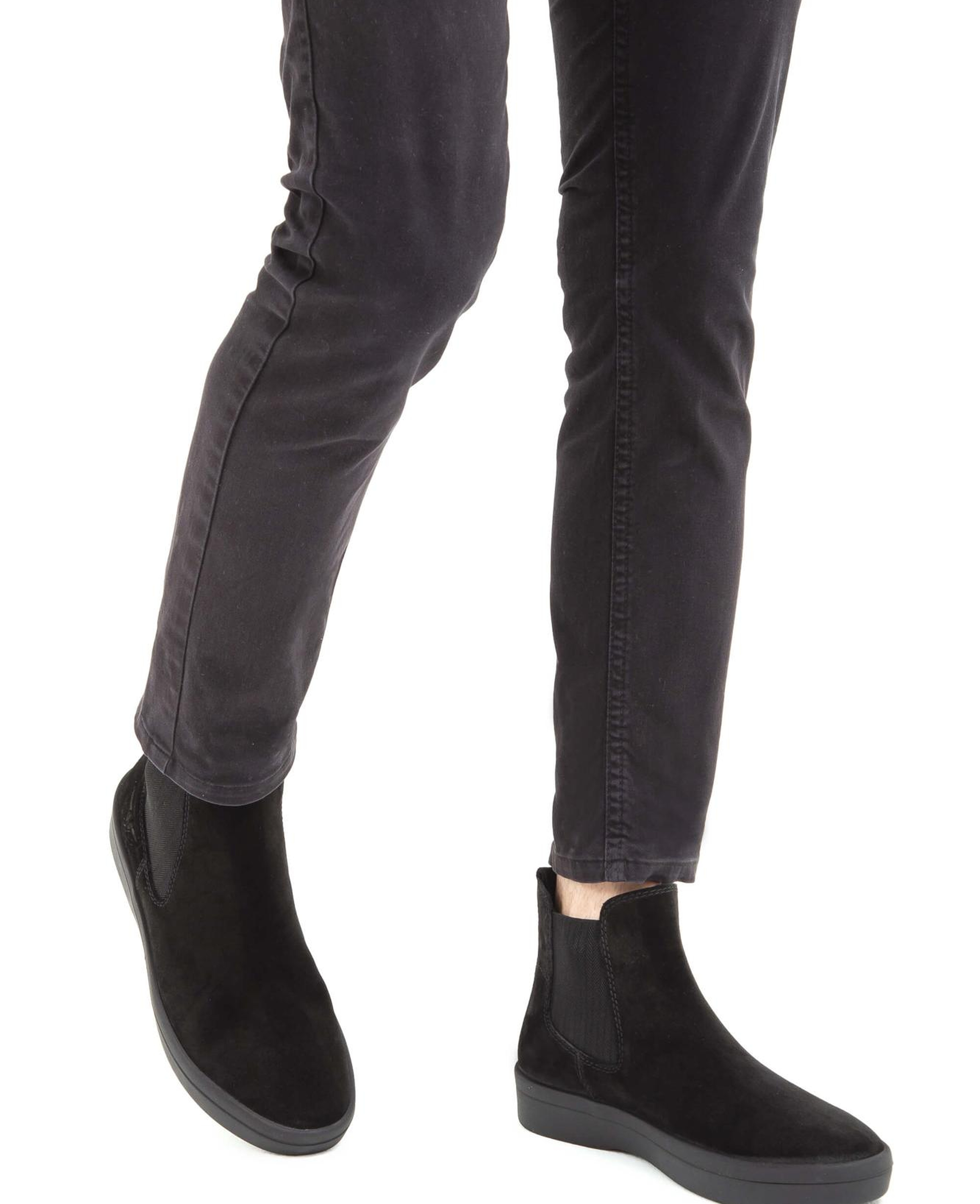 Tamer Tanca Erkek Hakiki Deri Siyah Süet Casual Bot