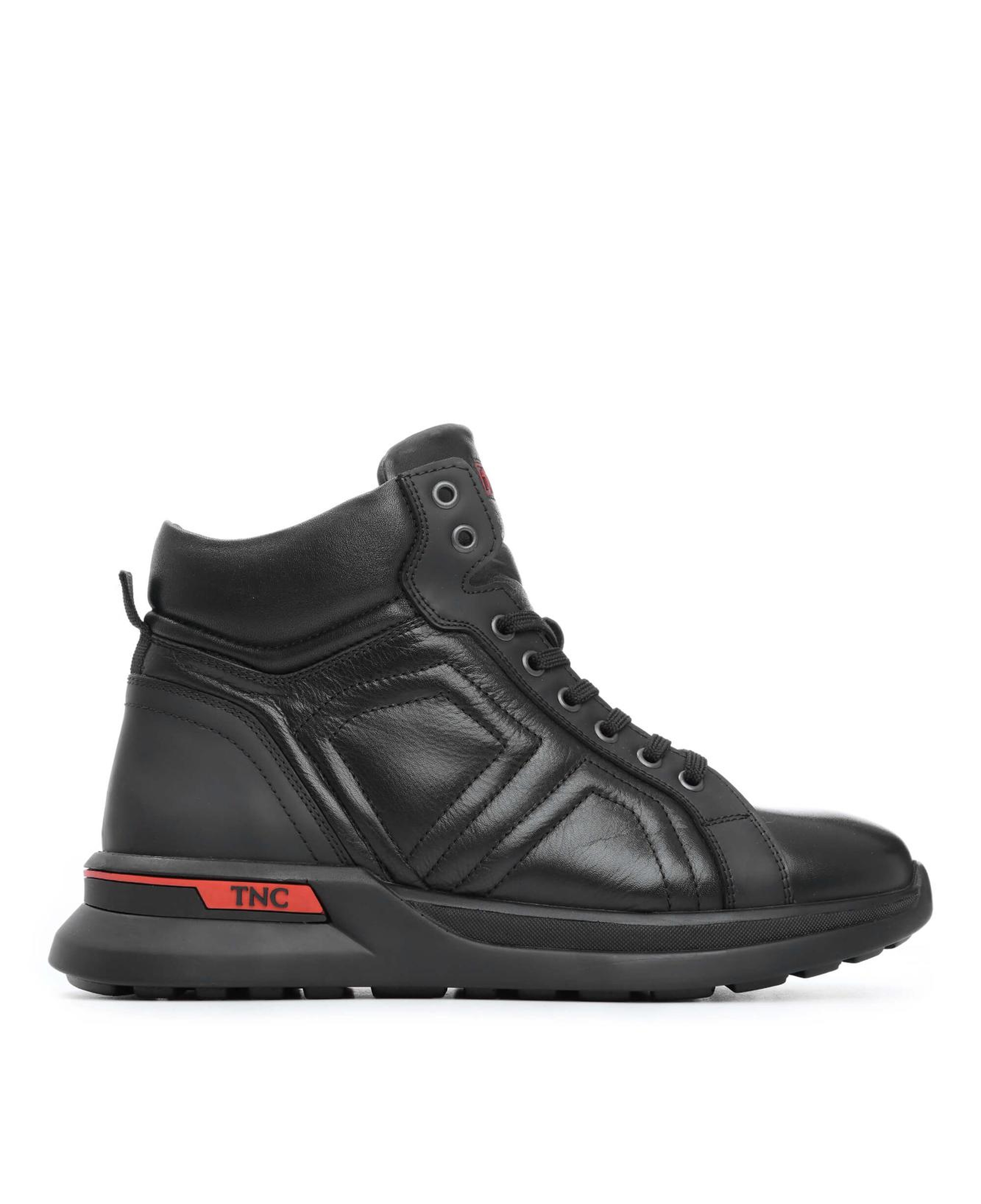 Tamer Tanca Erkek Hakiki Deri Siyah Spor Bot