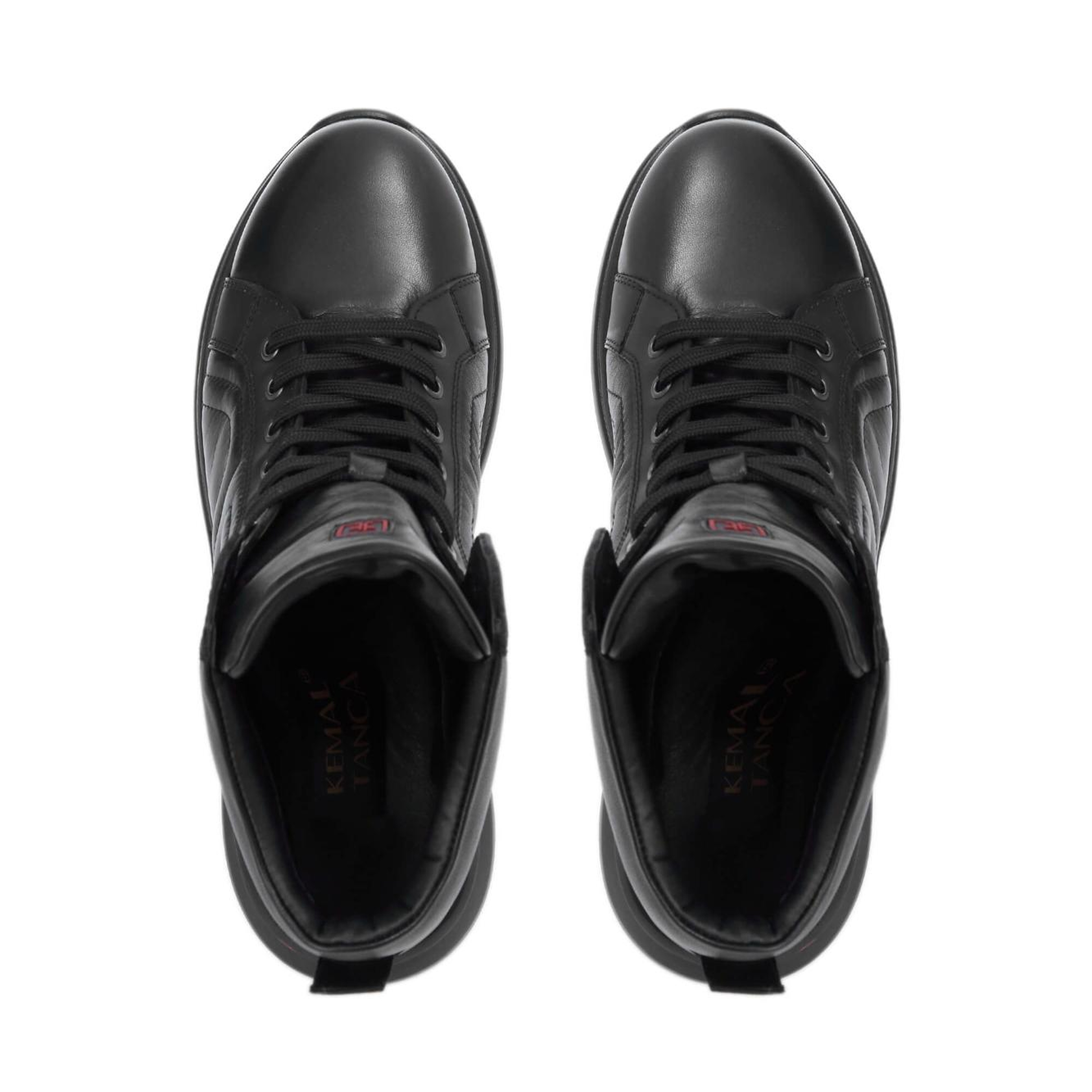 Tamer Tanca Erkek Hakiki Deri Siyah Spor Bot