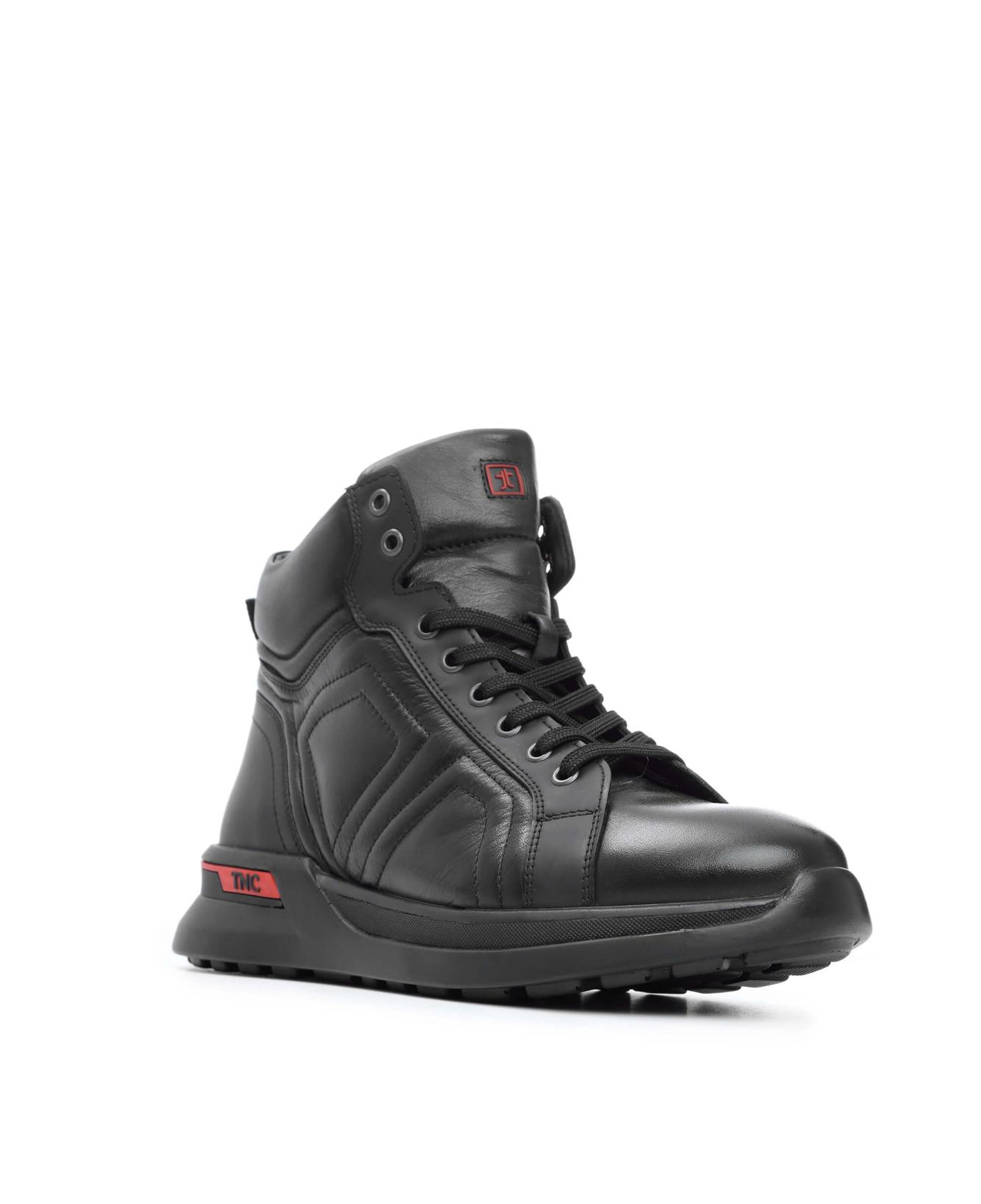 Tamer Tanca Erkek Hakiki Deri Siyah Spor Bot