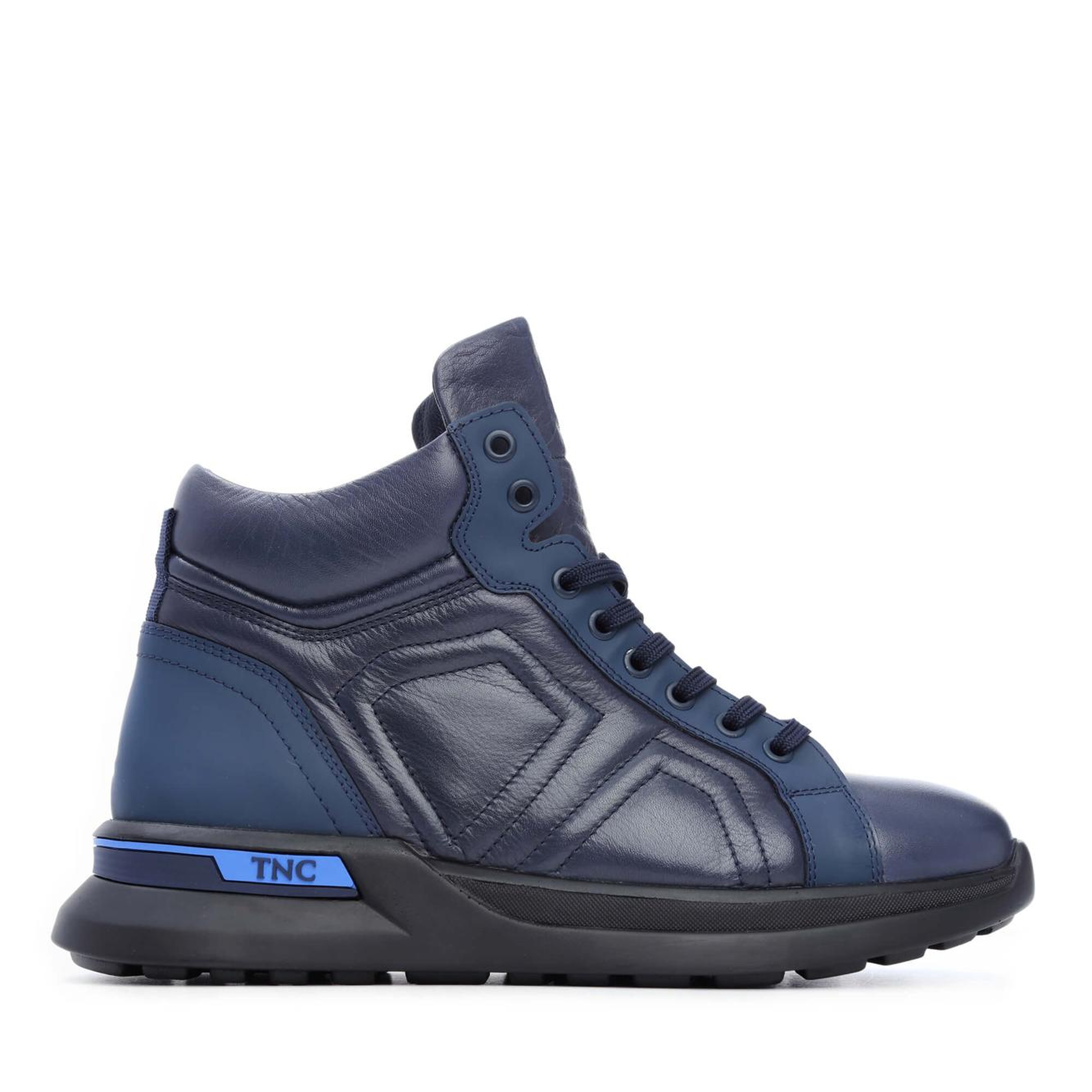 Tamer Tanca Erkek Hakiki Deri Lacivert Spor Bot