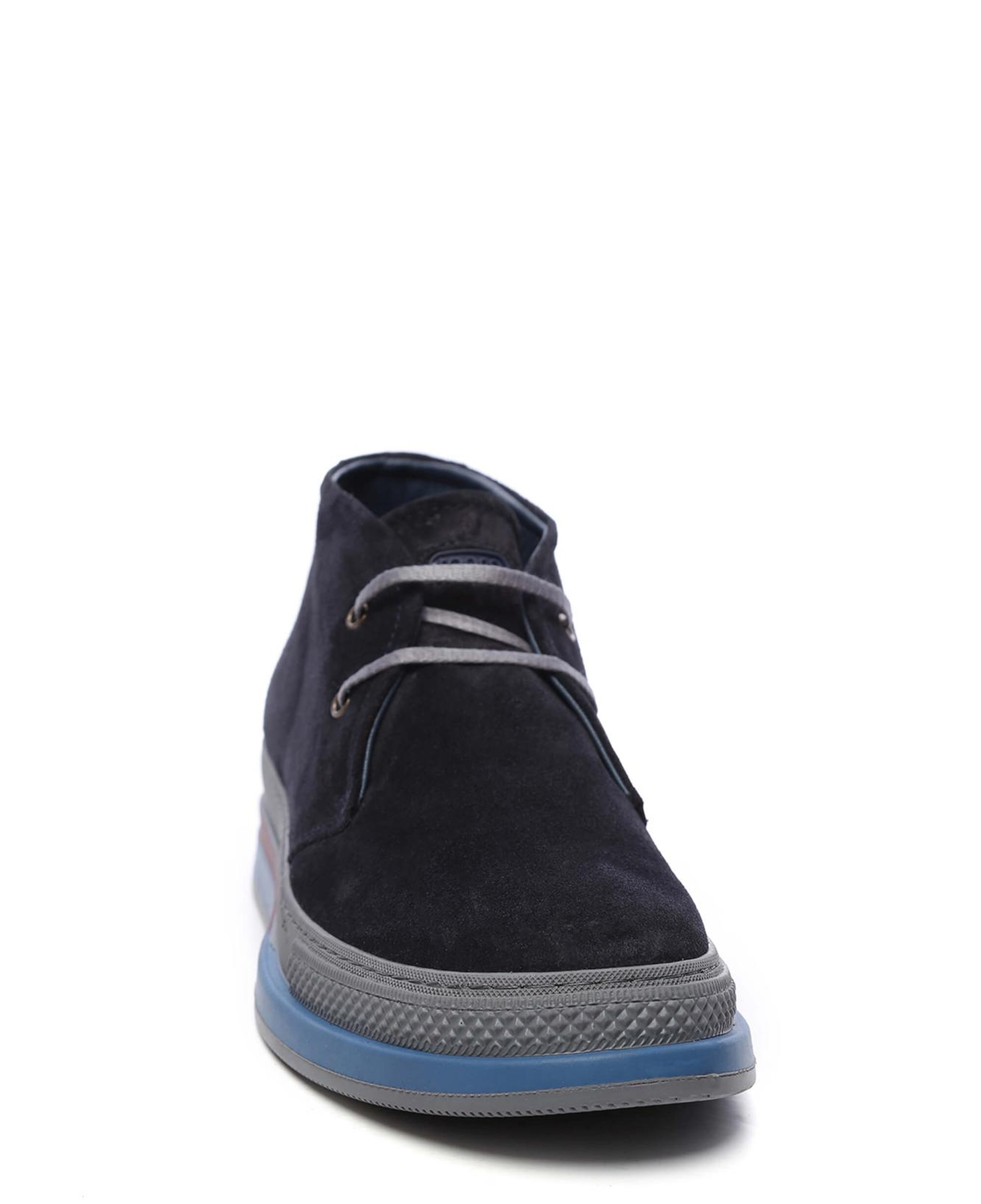 Tamer Tanca Erkek Hakiki Deri Lacivert Süet Casual Bot