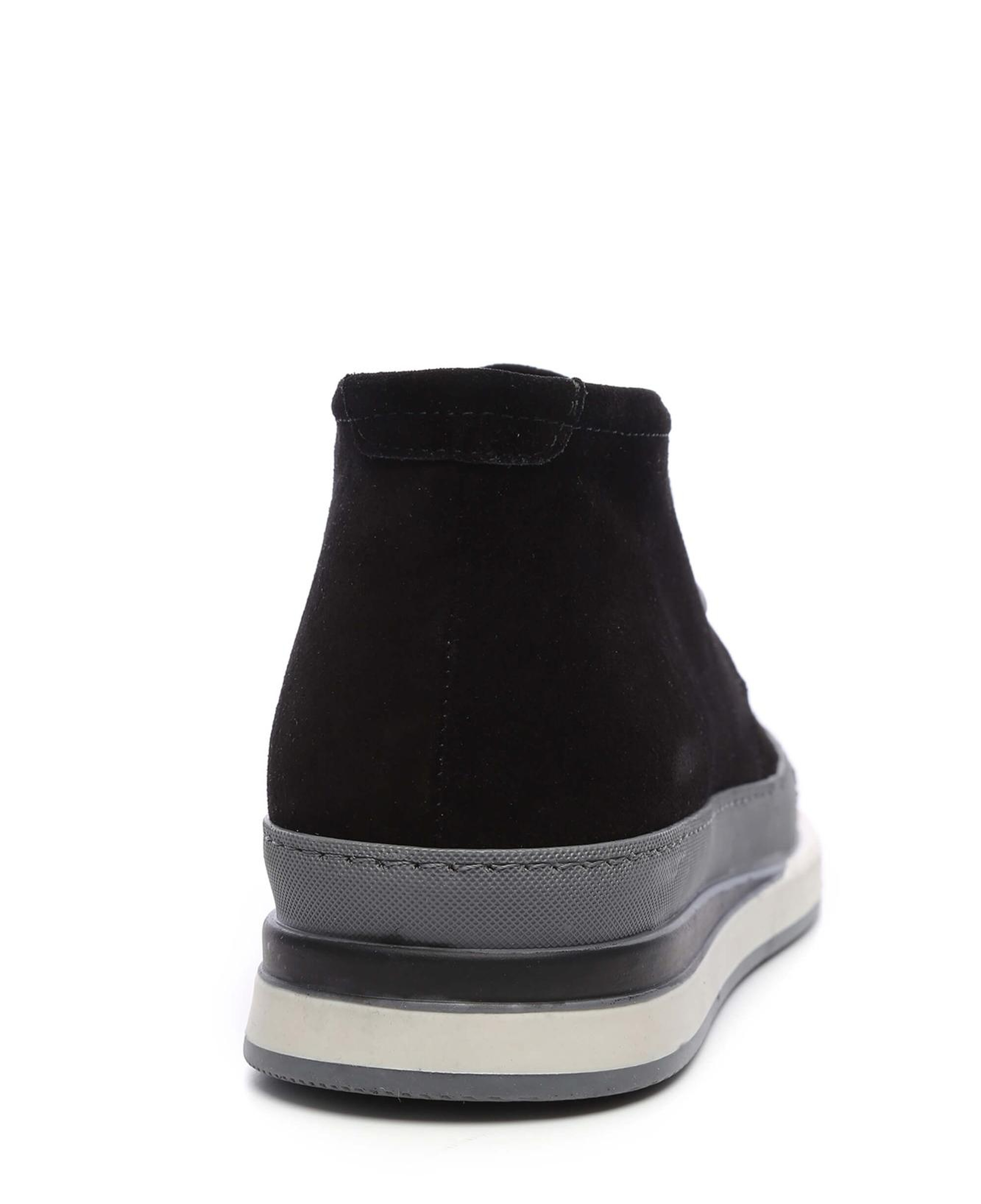 Tamer Tanca Erkek Hakiki Deri Siyah Süet Casual Bot