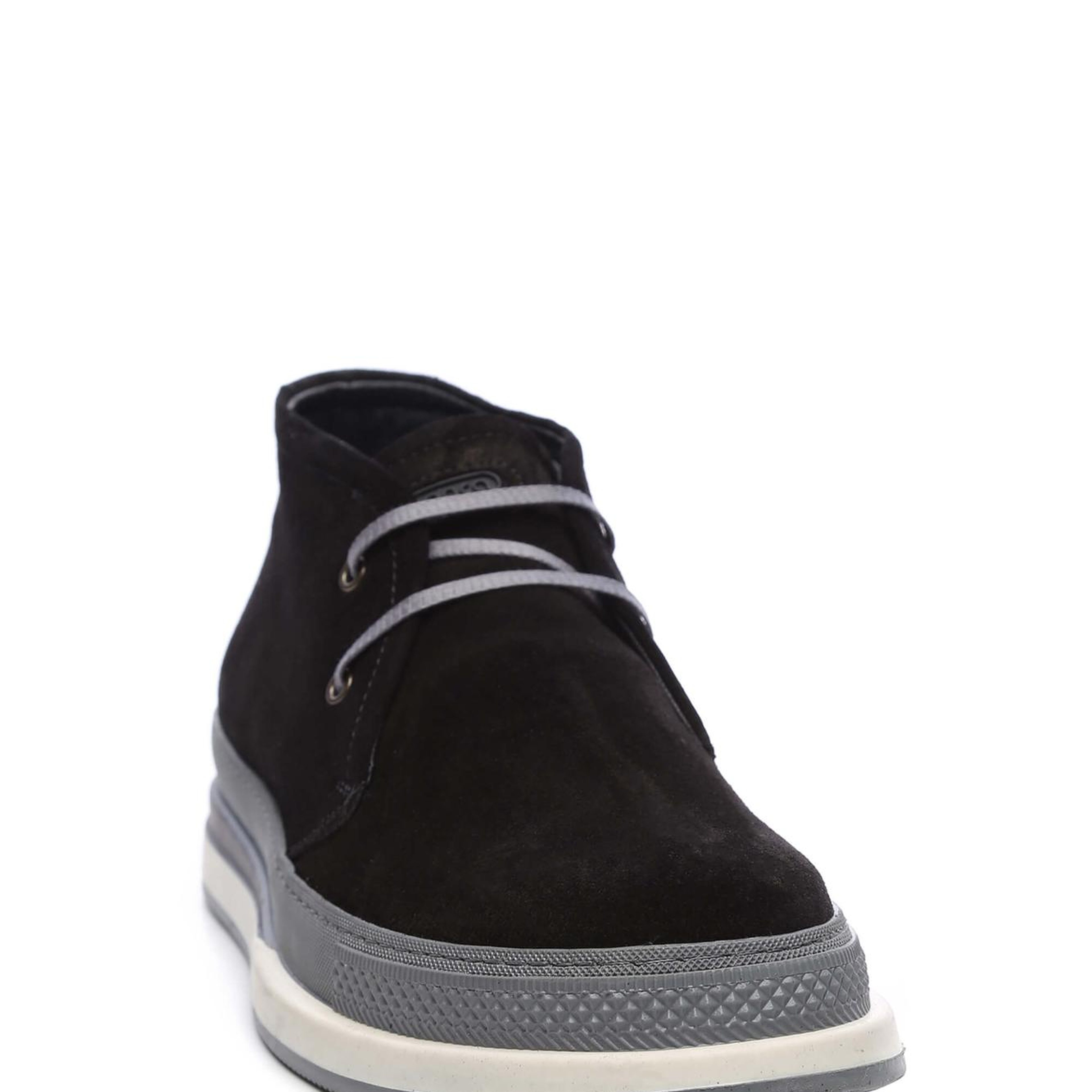 Tamer Tanca Erkek Hakiki Deri Siyah Süet Casual Bot