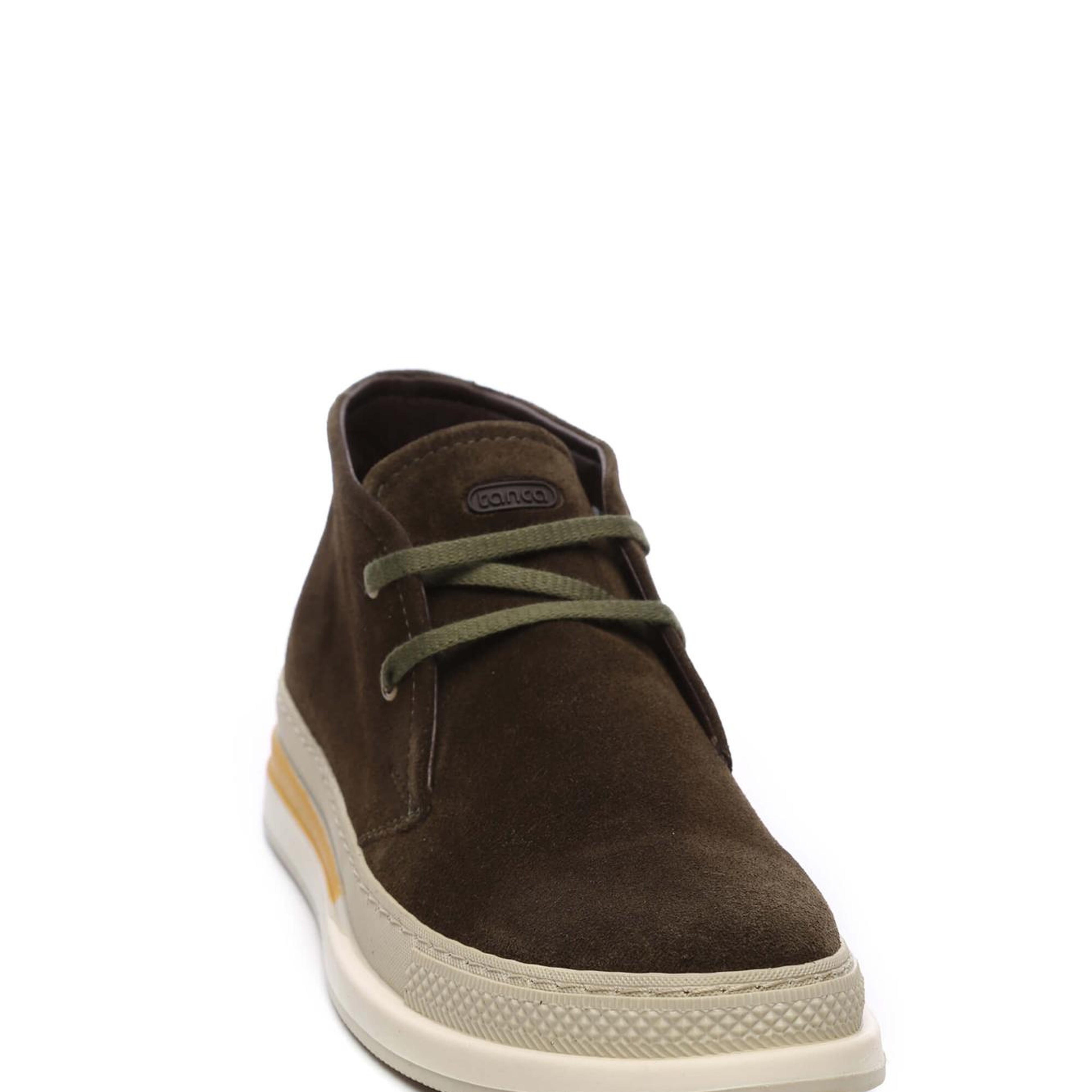 Tamer Tanca Erkek Hakiki Deri Yeşil Süet Casual Bot