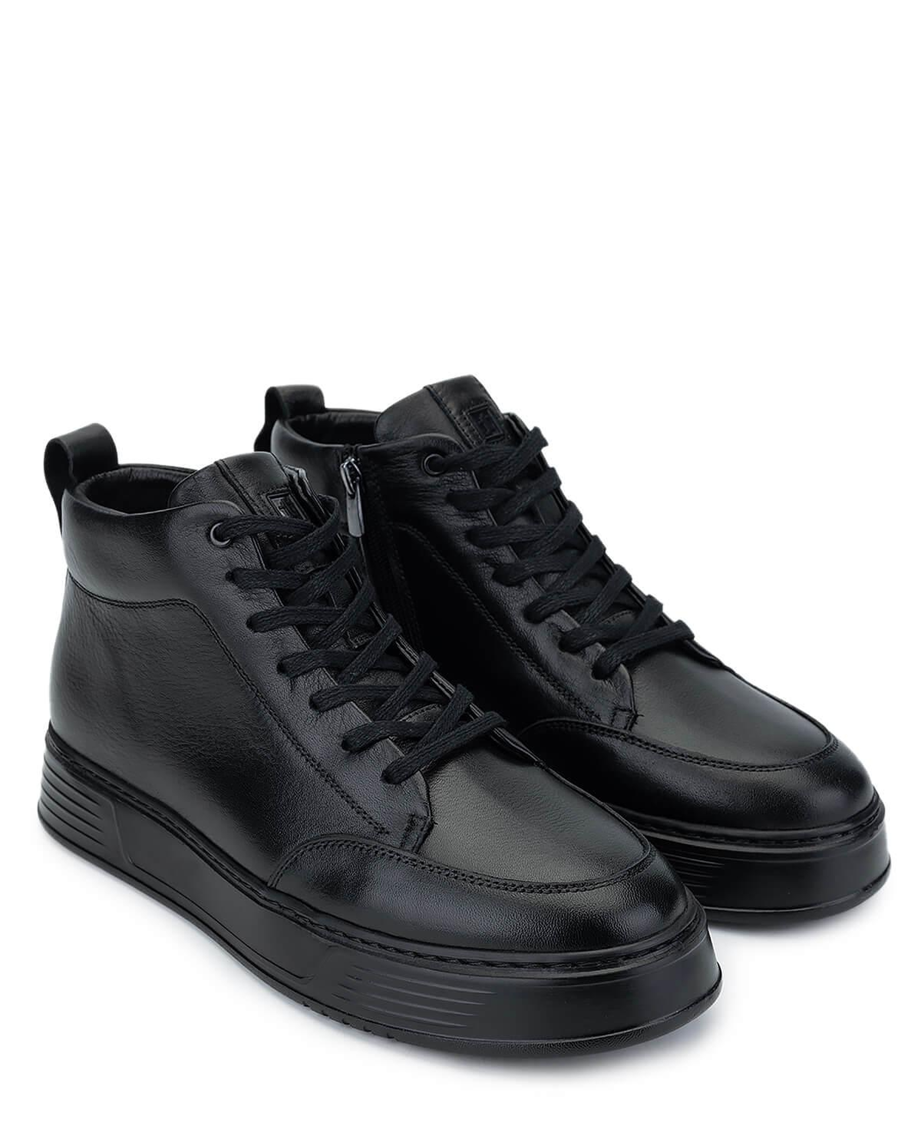 Tamer Tanca Erkek Hakiki Deri Siyah Deri Casual Bot