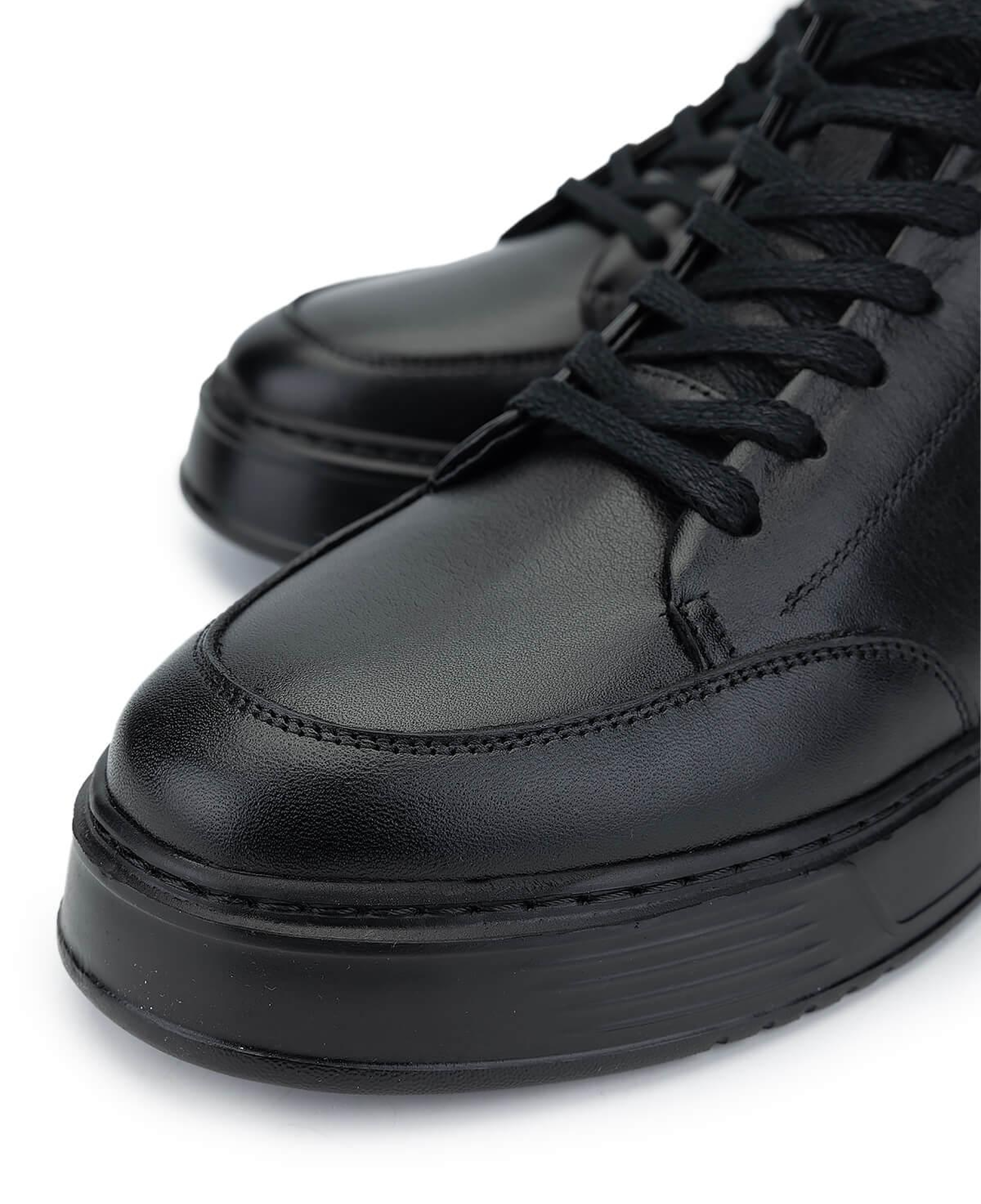 Tamer Tanca Erkek Hakiki Deri Siyah Deri Casual Bot